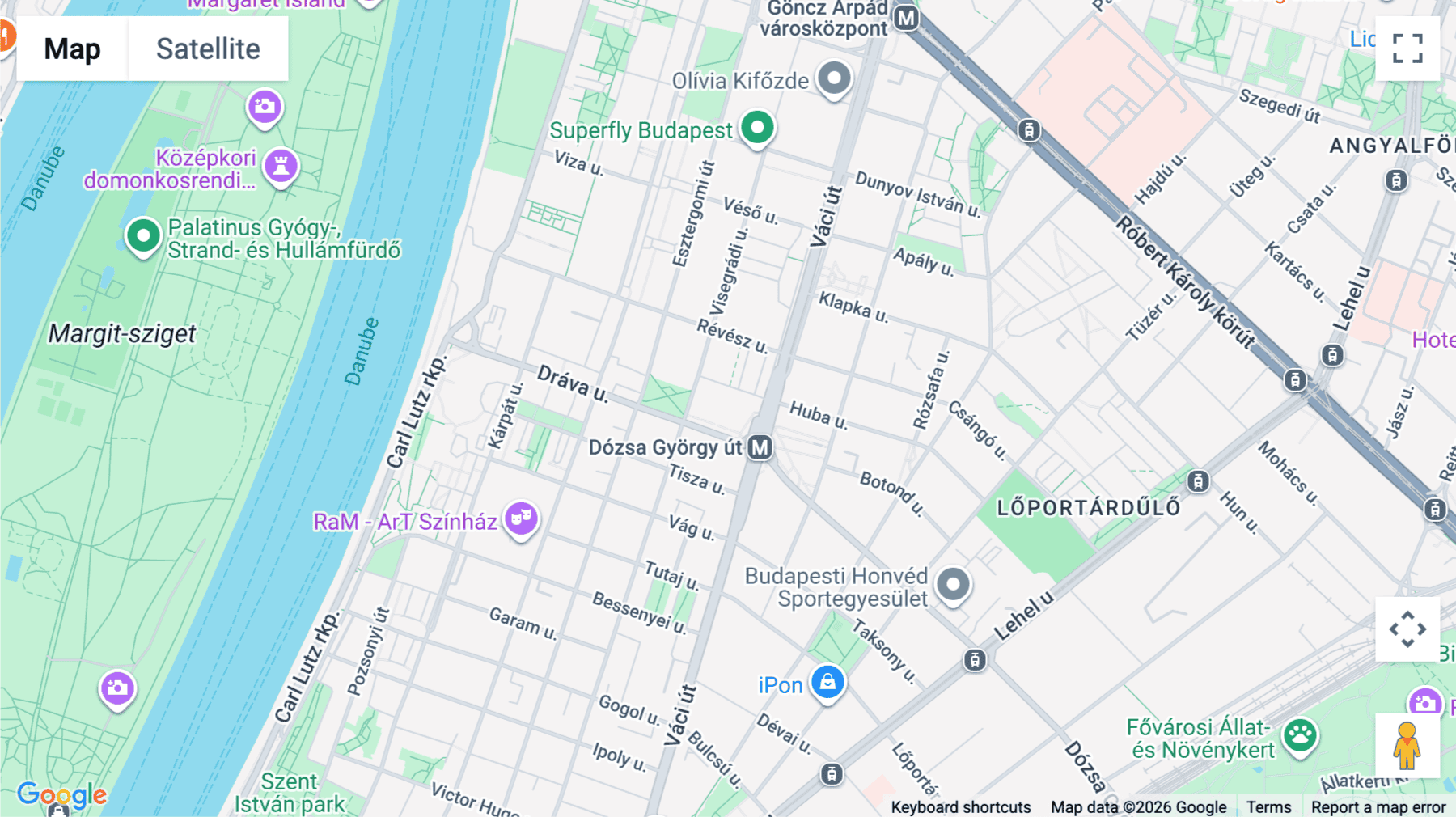 Click for interative map of Váci út 76, Budapest