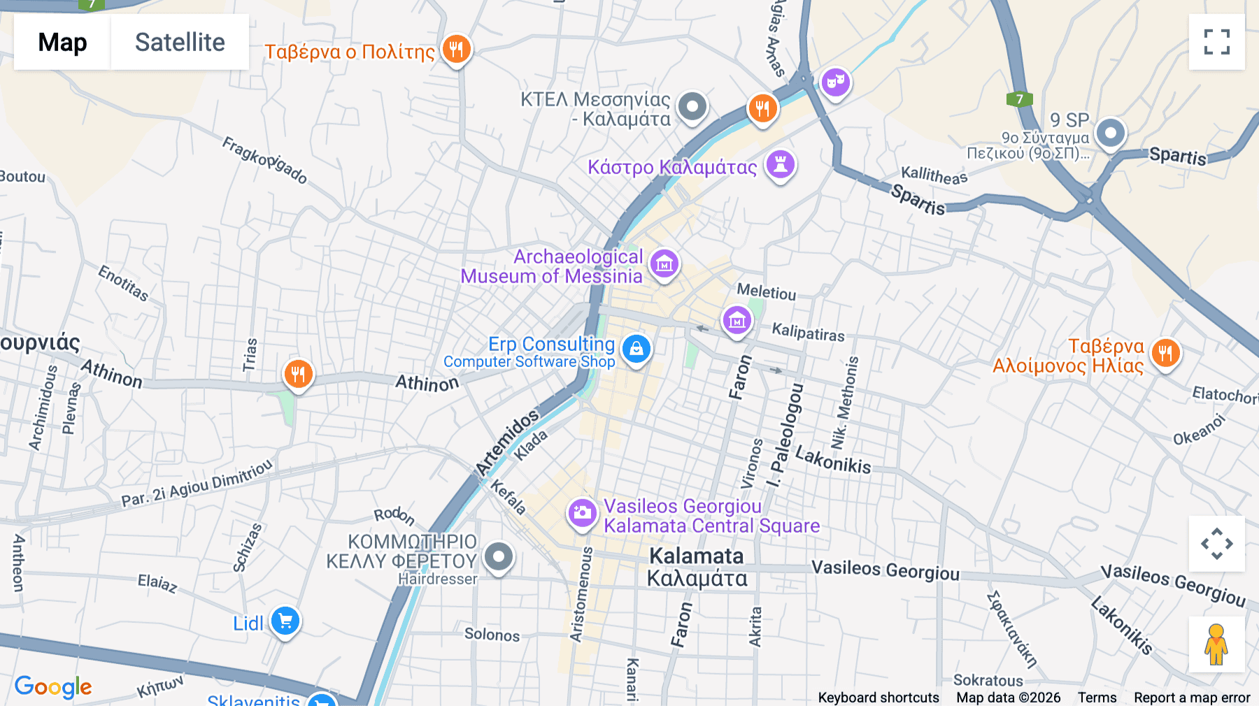 Click for interative map of Sfaktirias 18, Messinia, Kalamata