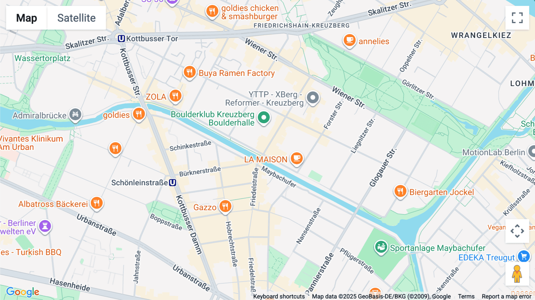 Click for interative map of Ohlauer Strasse 43, Berlin