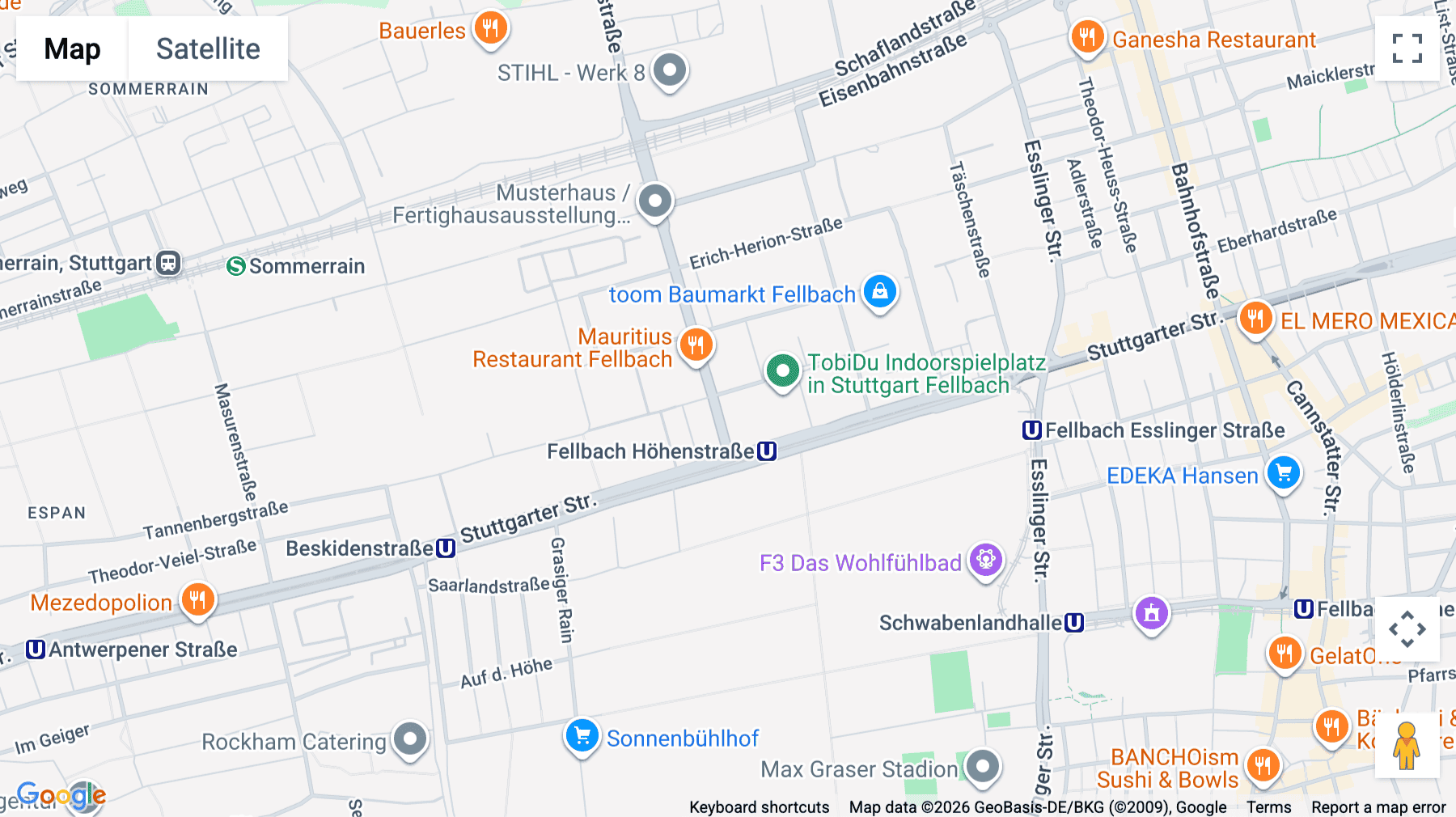 Click for interative map of Stuttgarter Straße 106, Fellbach
