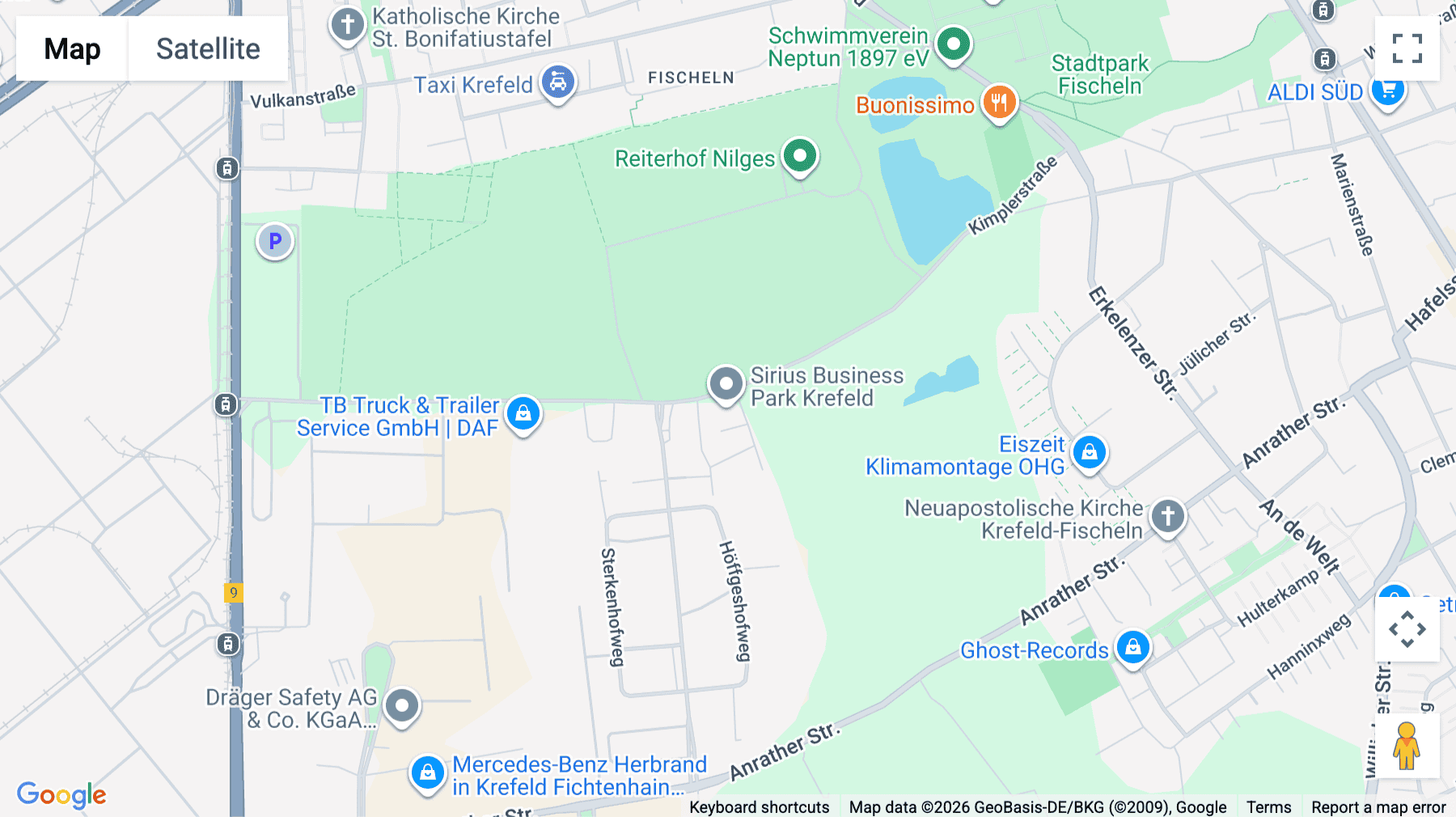 Click for interative map of Kimplerstraße 278-296, Krefeld
