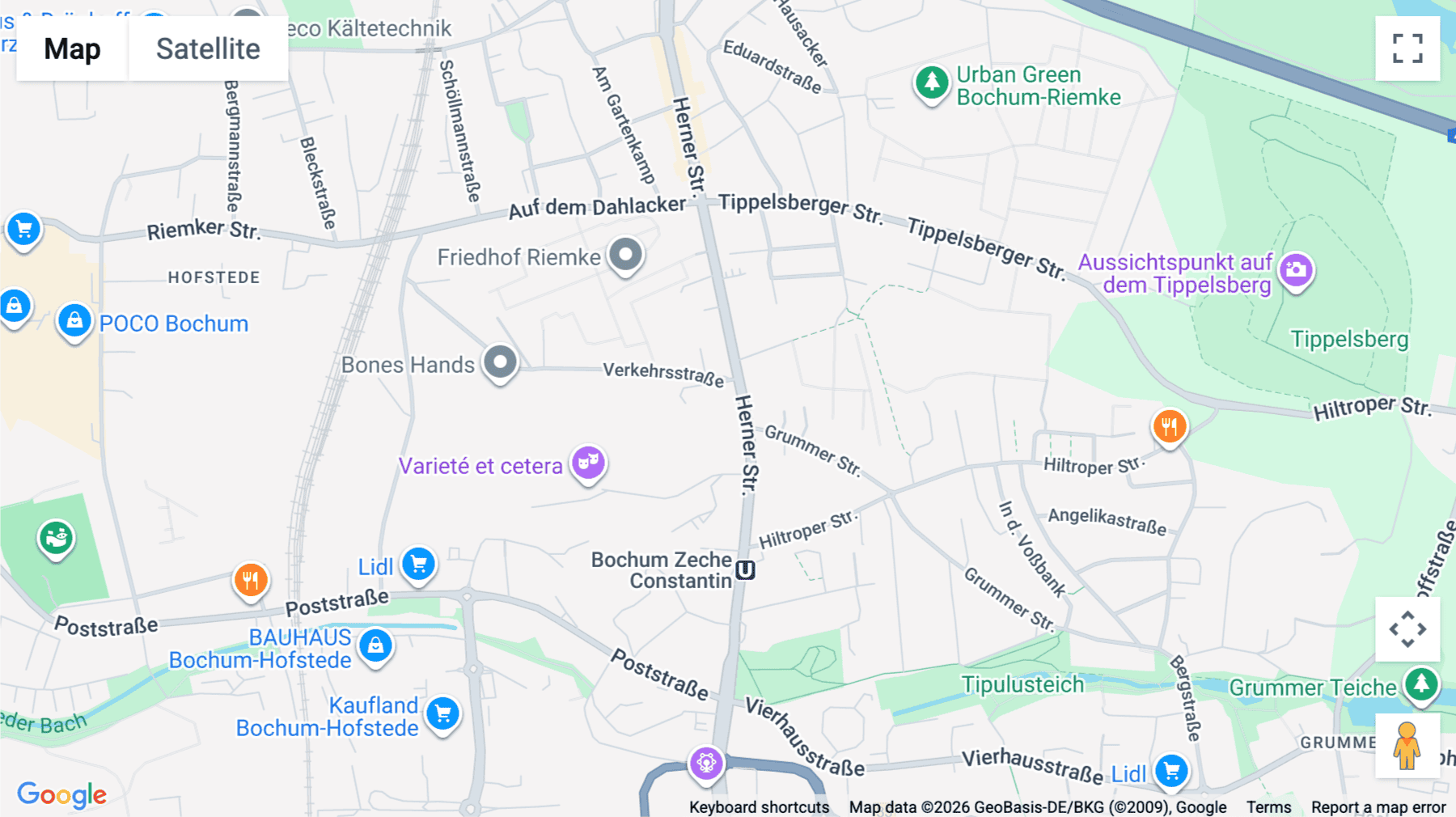 Click for interative map of Herner Straße 299, Verkehrsstraße, Bochum