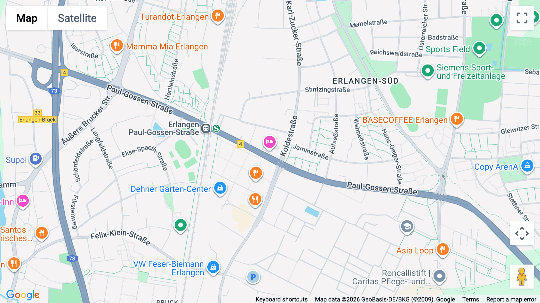 Click for interative map of Paul-Gossen-Strasse 75, Erlangen Paul Carré, Erlangen