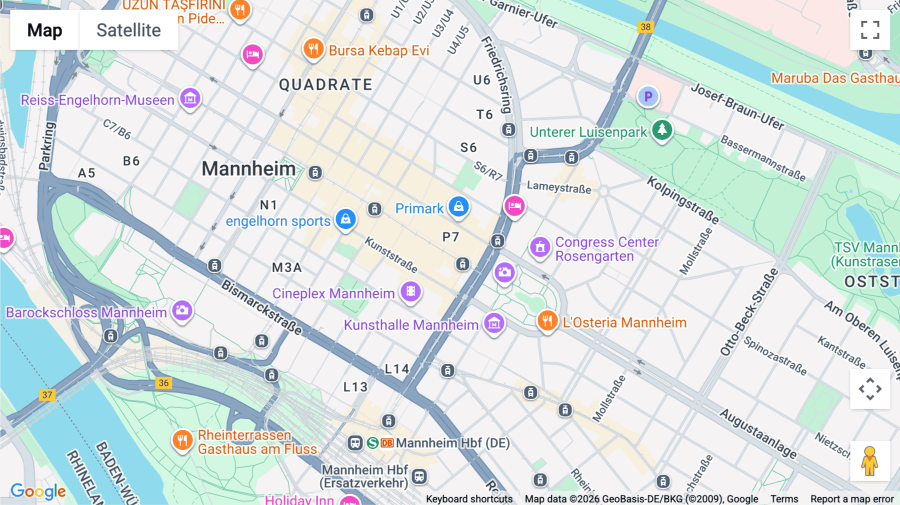 Click for interative map of P7 20, Mannheim