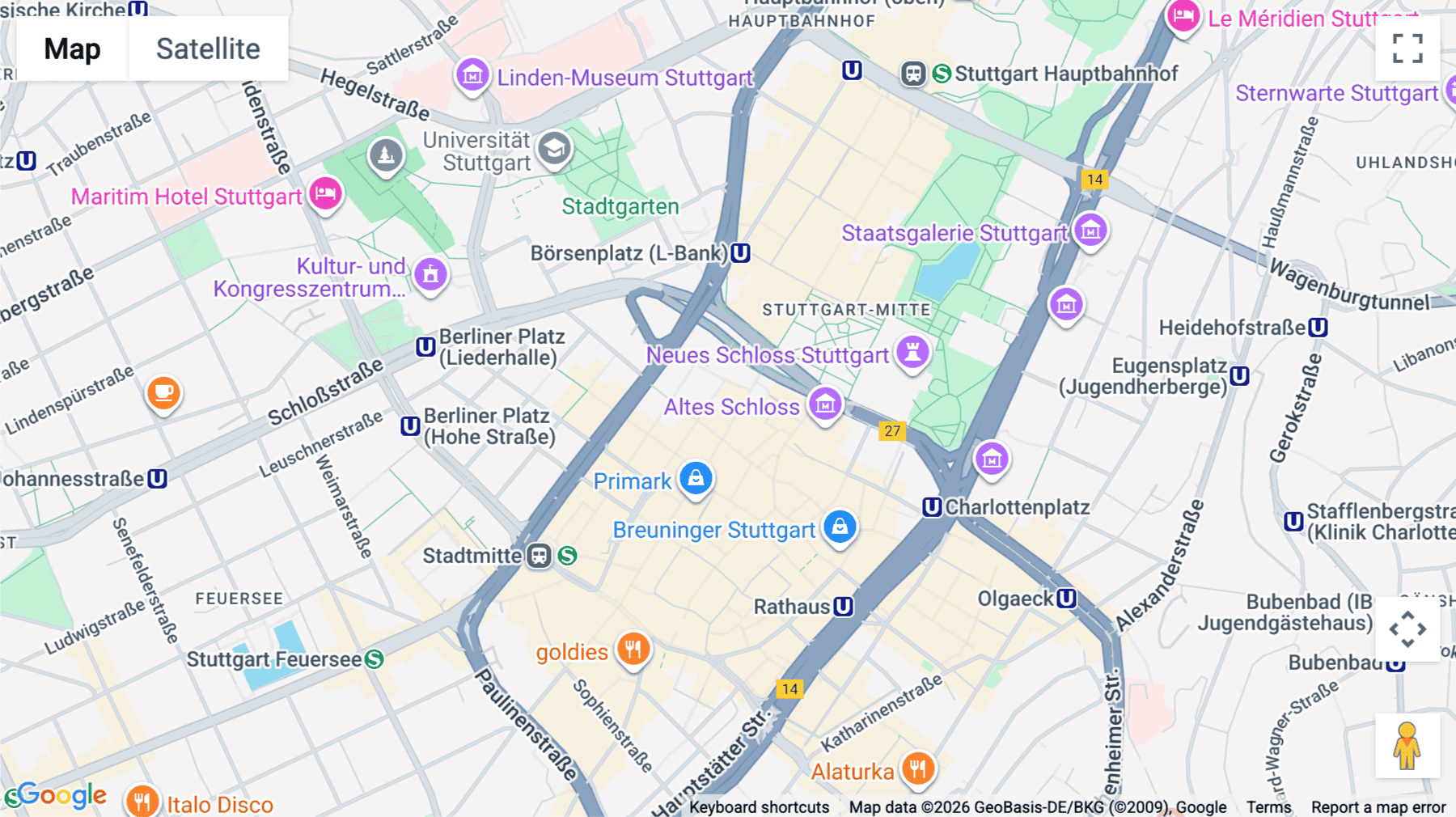 Click for interative map of Königstrasse 38, Stuttgart