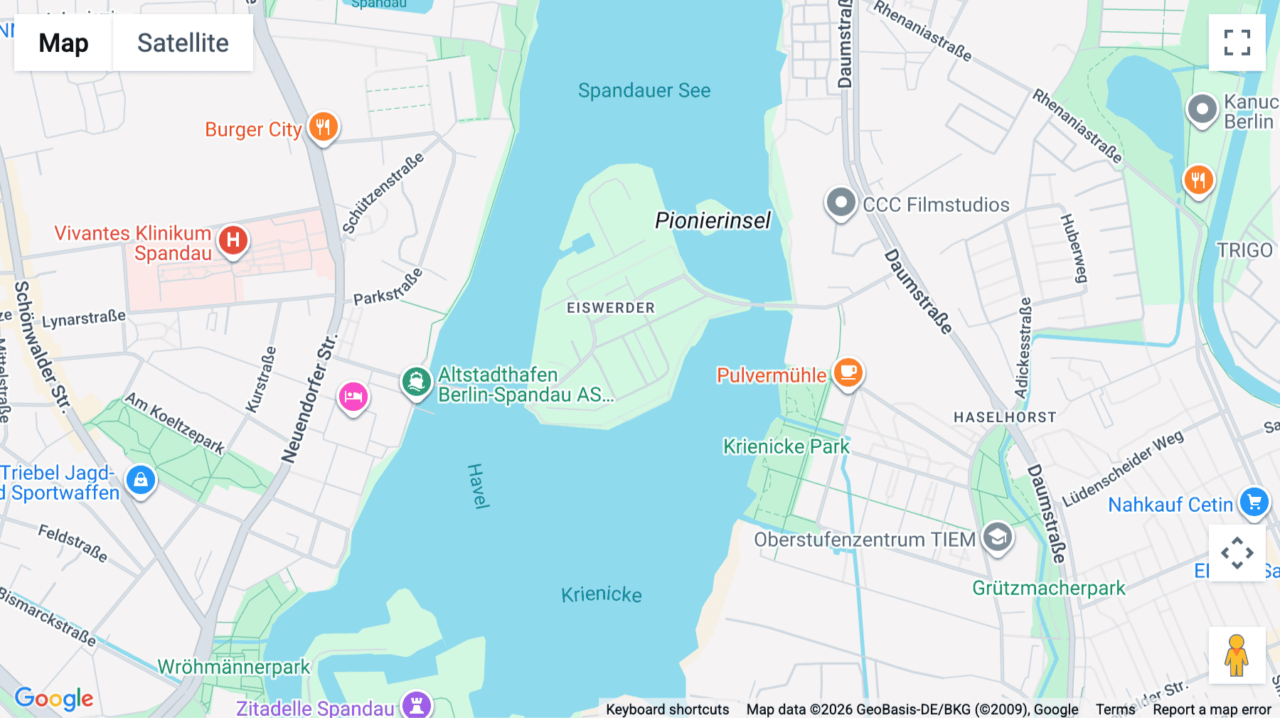 Click for interative map of Eiswerderstraße 16, Loft 127, 1st and 2nd floor, Berlin