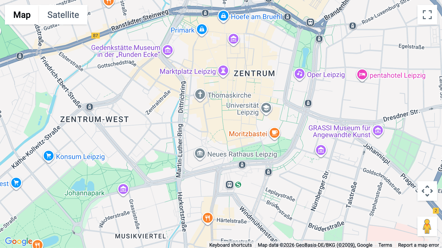 Click for interative map of Petersstraße 30, Leipzig