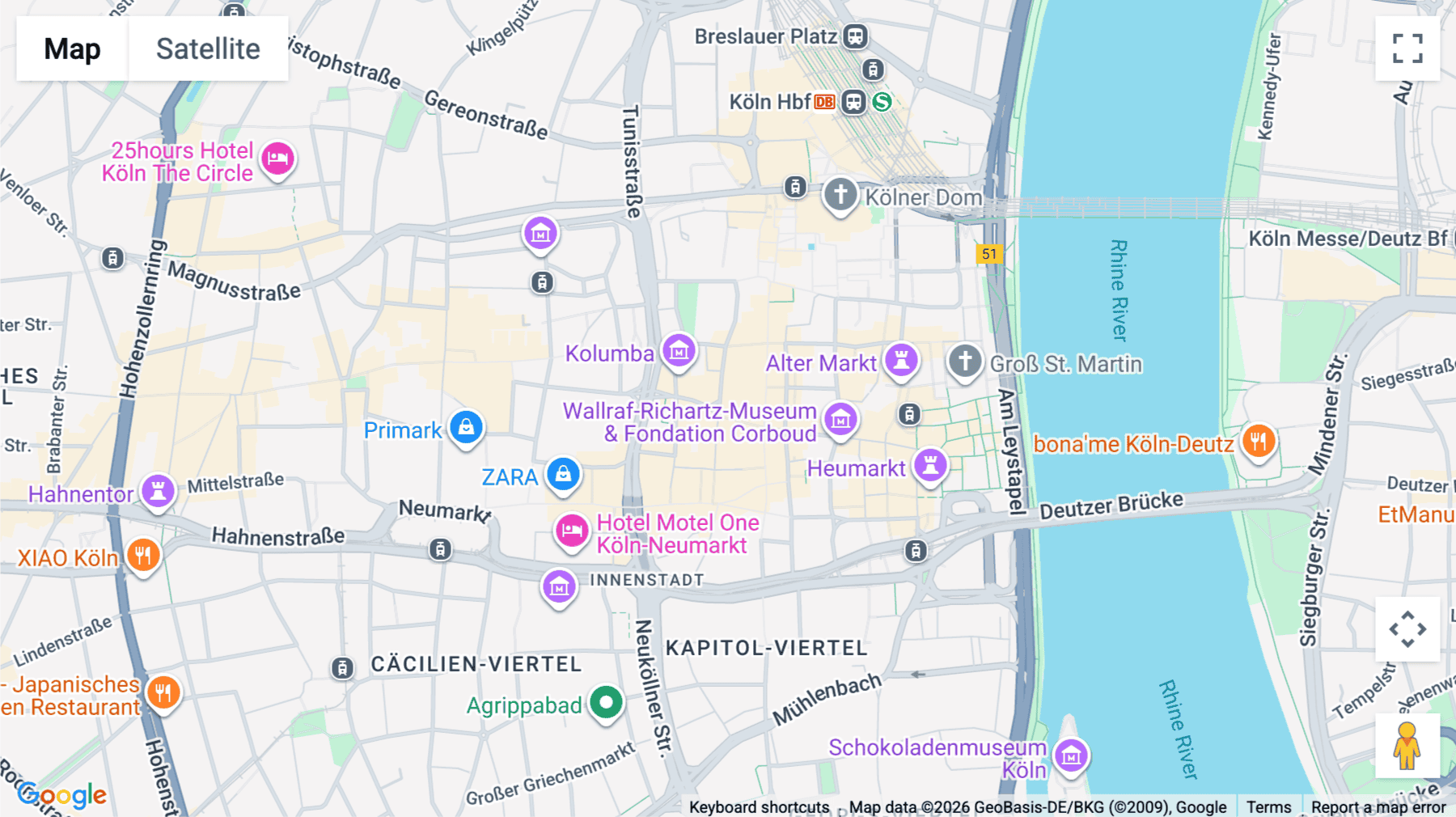 Click for interative map of Brückenstraße 2, Cologne
