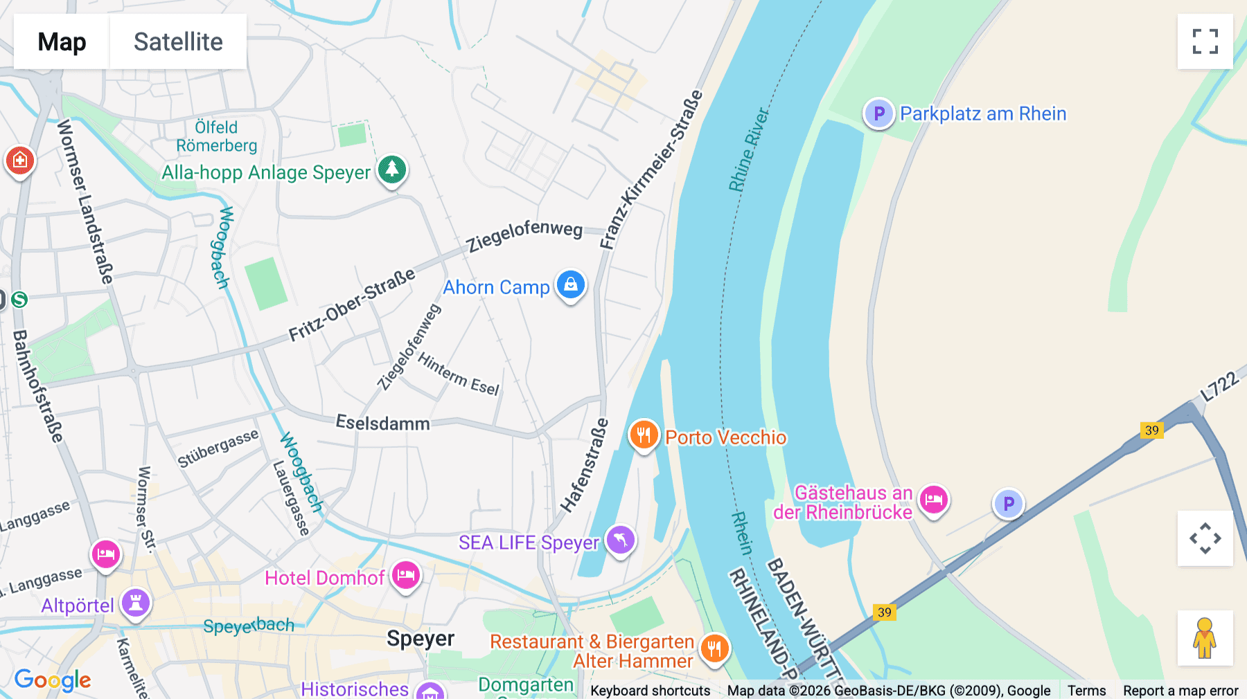 Click for interative map of Hafenstraße 39, Speyer