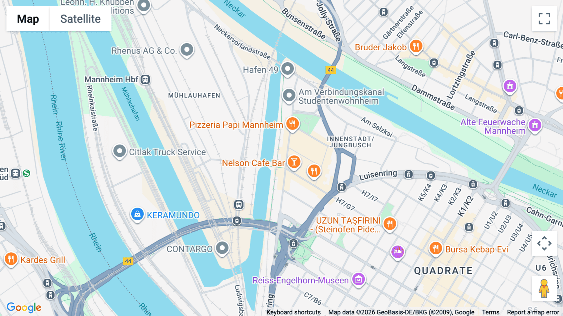 Click for interative map of Hafenstraße 25-27, Mannheim