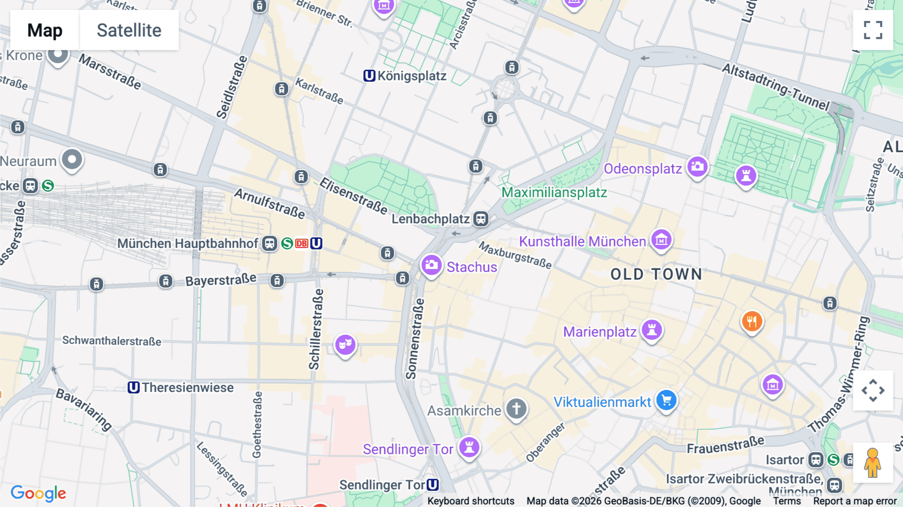 Click for interative map of Karlsplatz 3, Munich