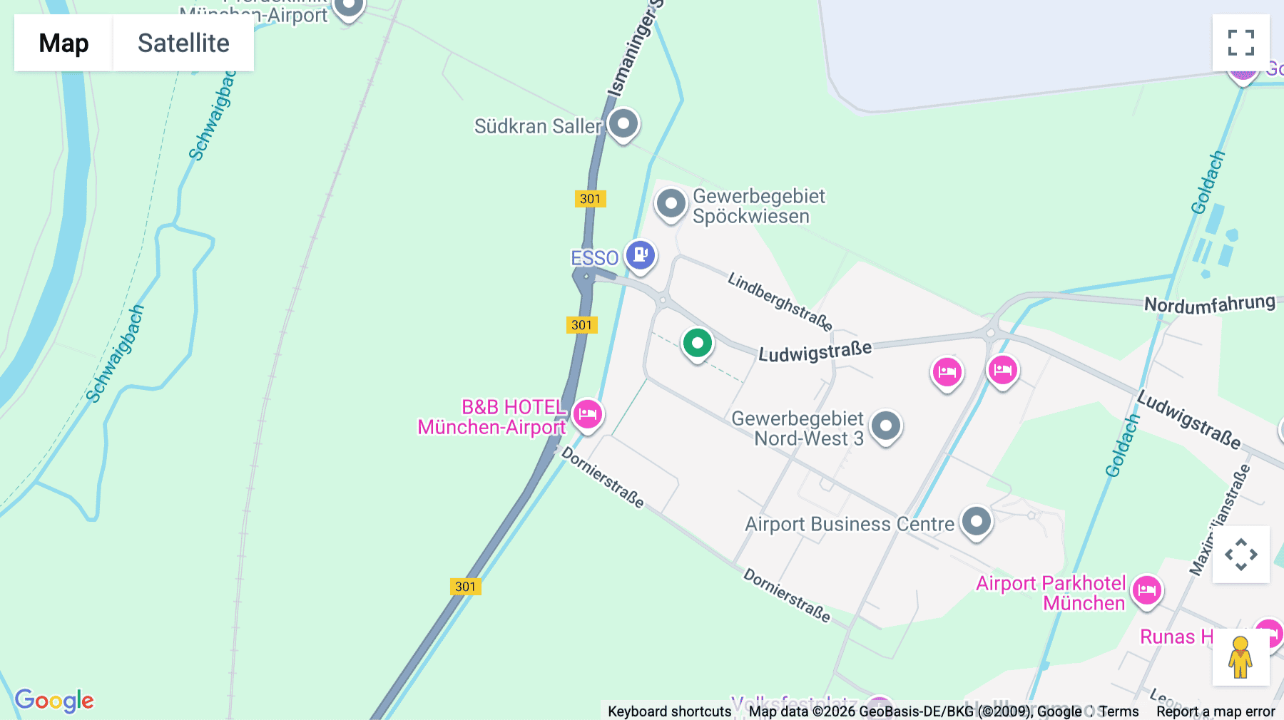 Click for interative map of Lilienthalstraße 27, Hallbergmoos