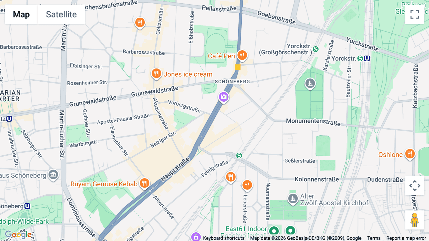 Click for interative map of Hauptstraße 151, Berlin