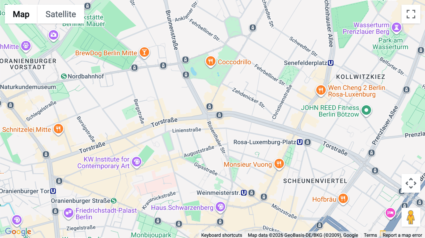 Click for interative map of Rosenthaler Straße 72a, Berlin
