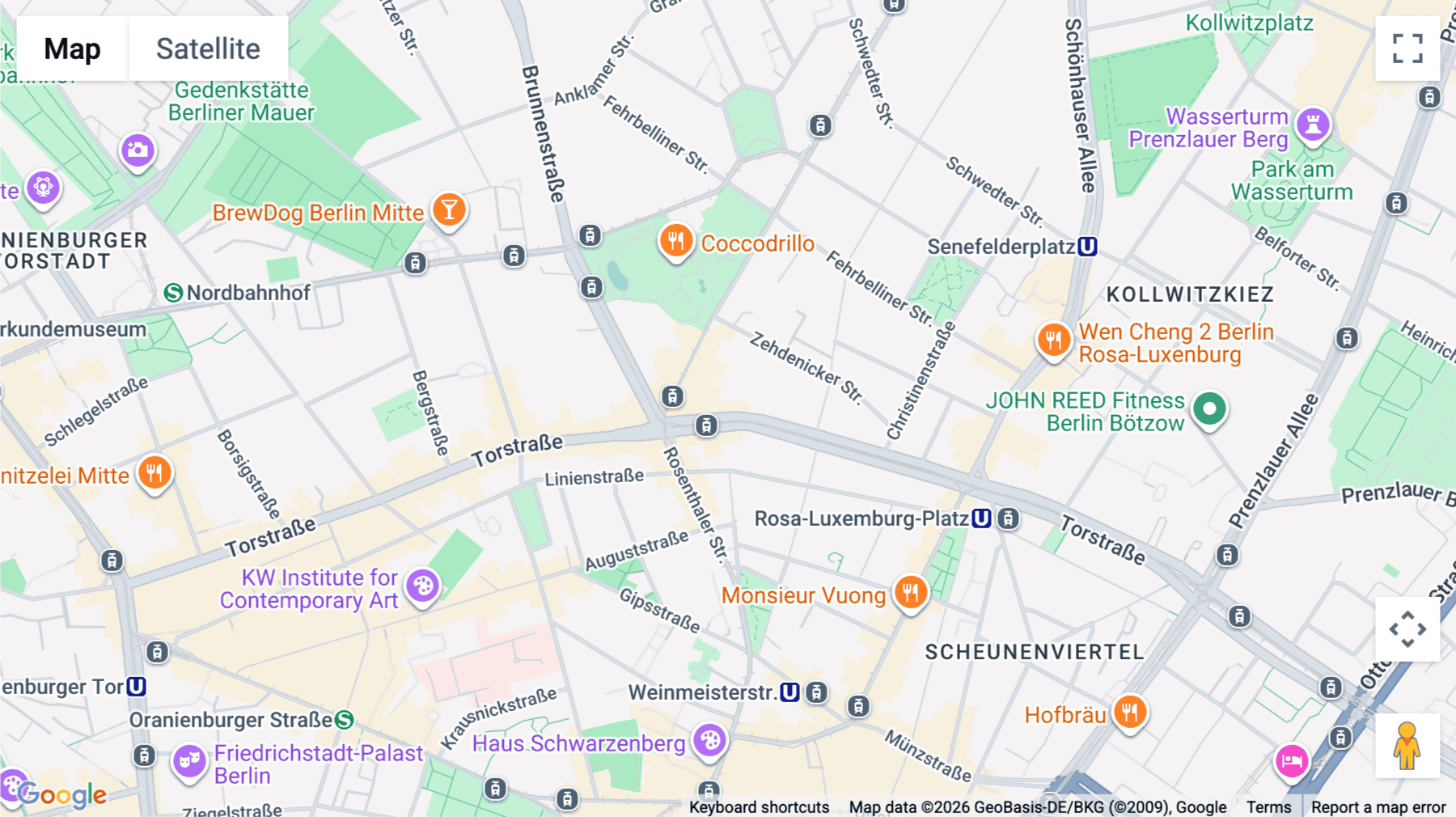Click for interative map of Torstraße 109, Berlin