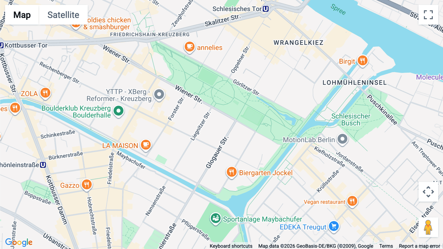 Click for interative map of Glogauer Straße 2, Berlin