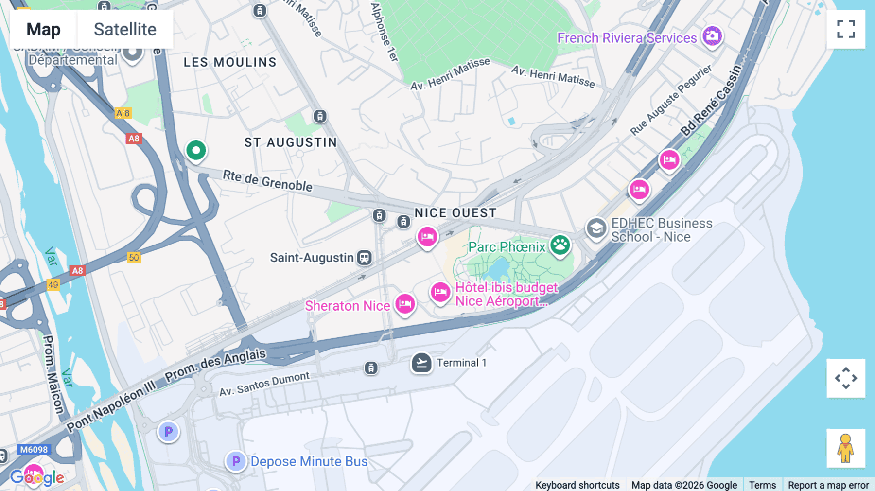 Click for interative map of 143 boulevard René Cassin, Immeuble Nouvel'R, Bâtiment B, Nice