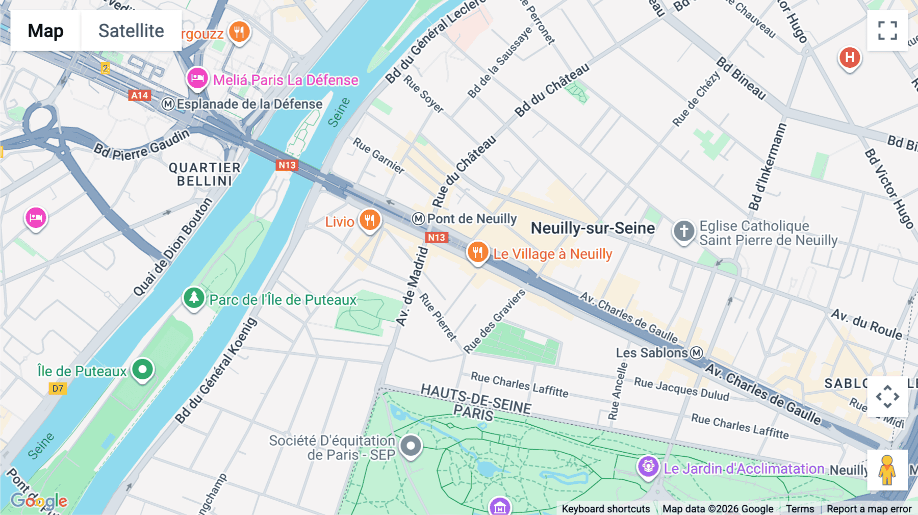 Click for interative map of 185 Avenue du Général de Gaulle, Neuilly-sur-Seine, Neuilly-sur-Seine