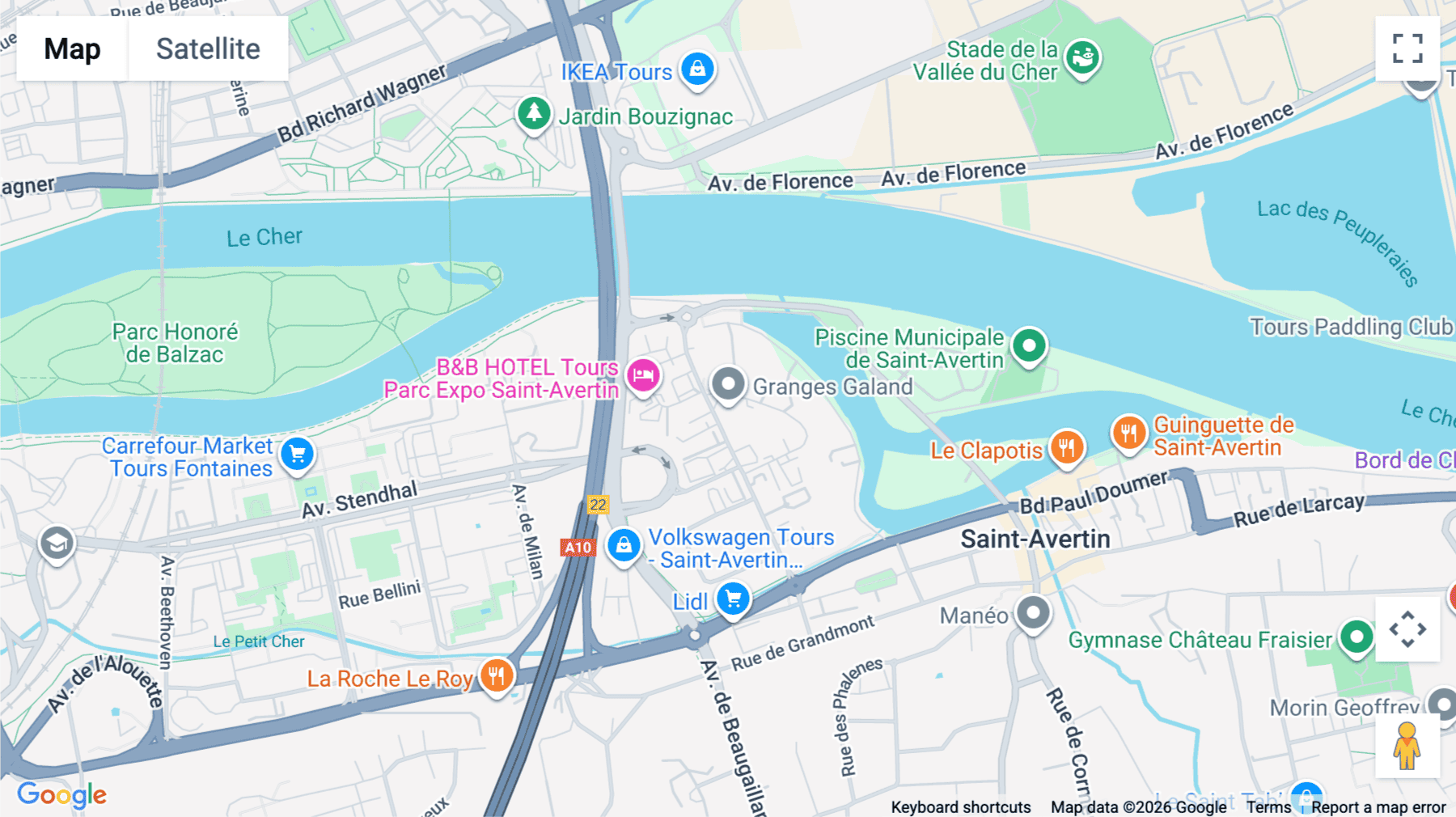 Click for interative map of 39 Rue des Granges Galand, Saint-Avertin