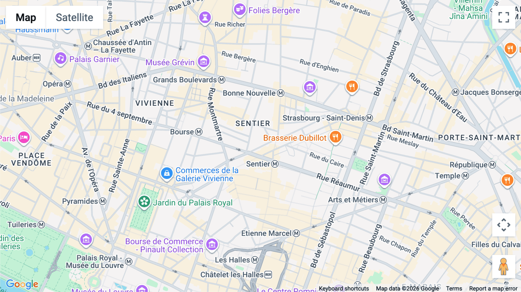 Click for interative map of Cléry, 21 Rue de Cléry, Paris
