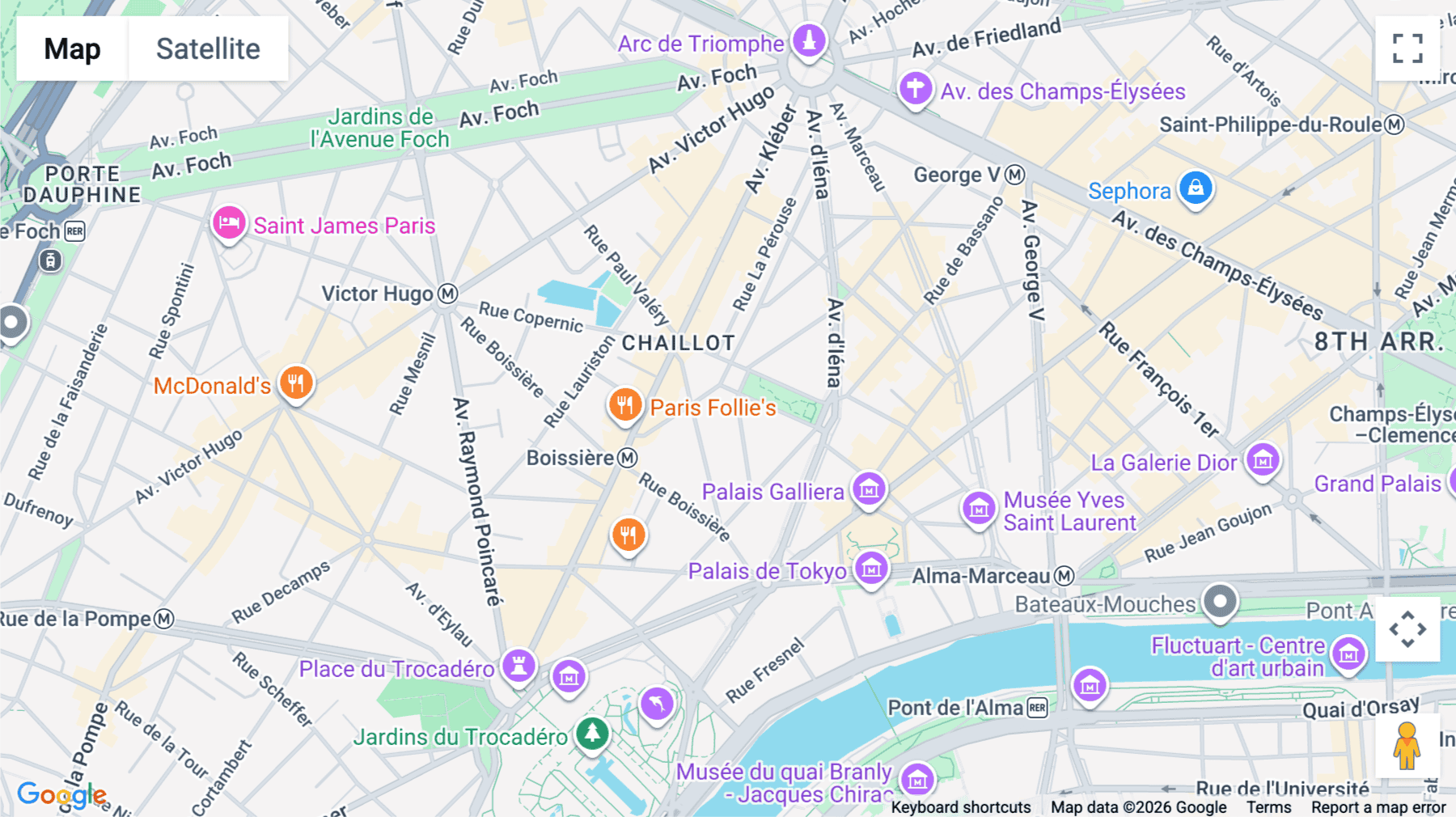 Click for interative map of 23 rue de l'Amiral d'Estaing, Paris