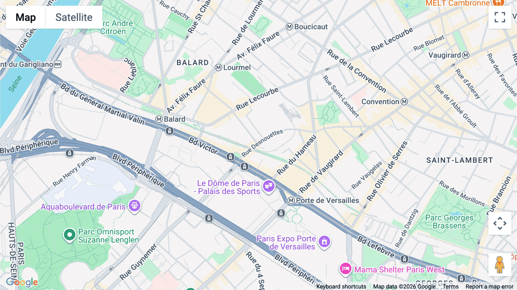Click for interative map of 71 Rue Desnouettes, Paris