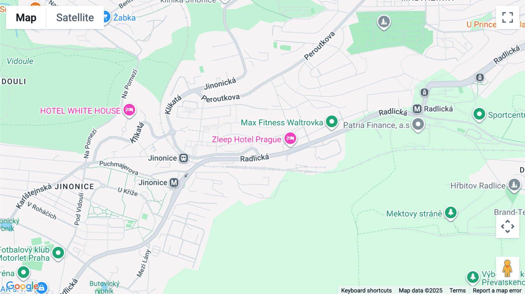 Click for interative map of Kacírkova 982/4, Prague