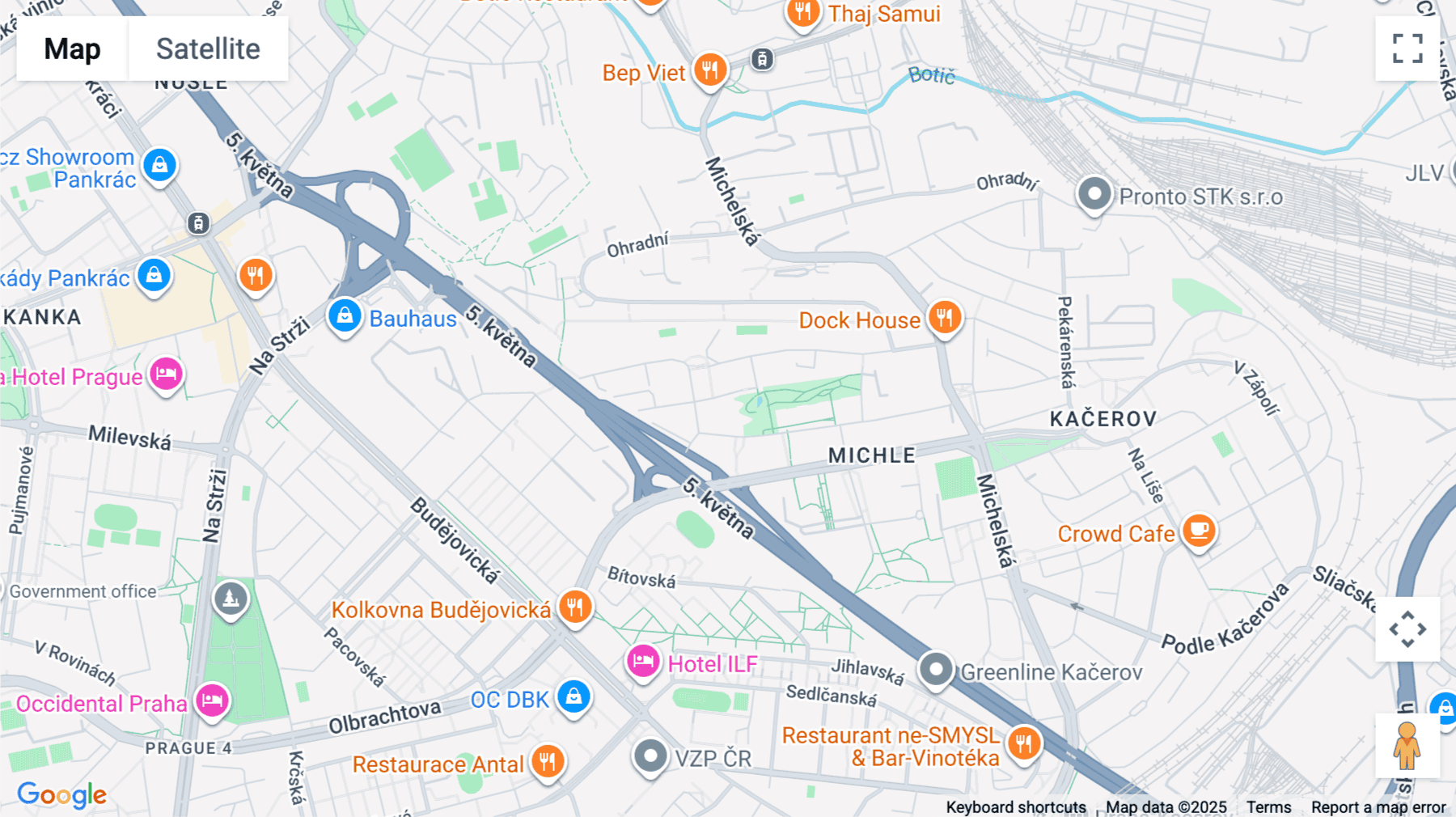 Click for interative map of Filadelfie, Želetavská 1525/1, Prague