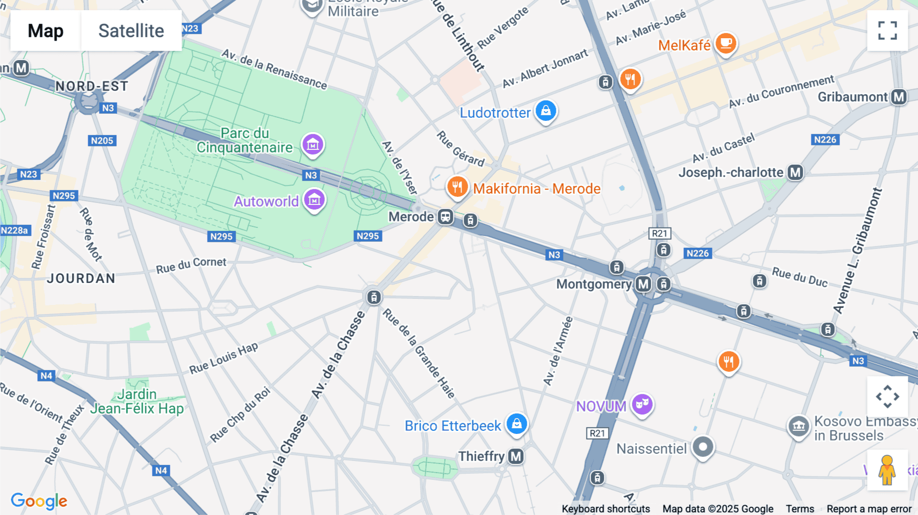 Click for interative map of Rue Abbé Cuypers 3, Brussels