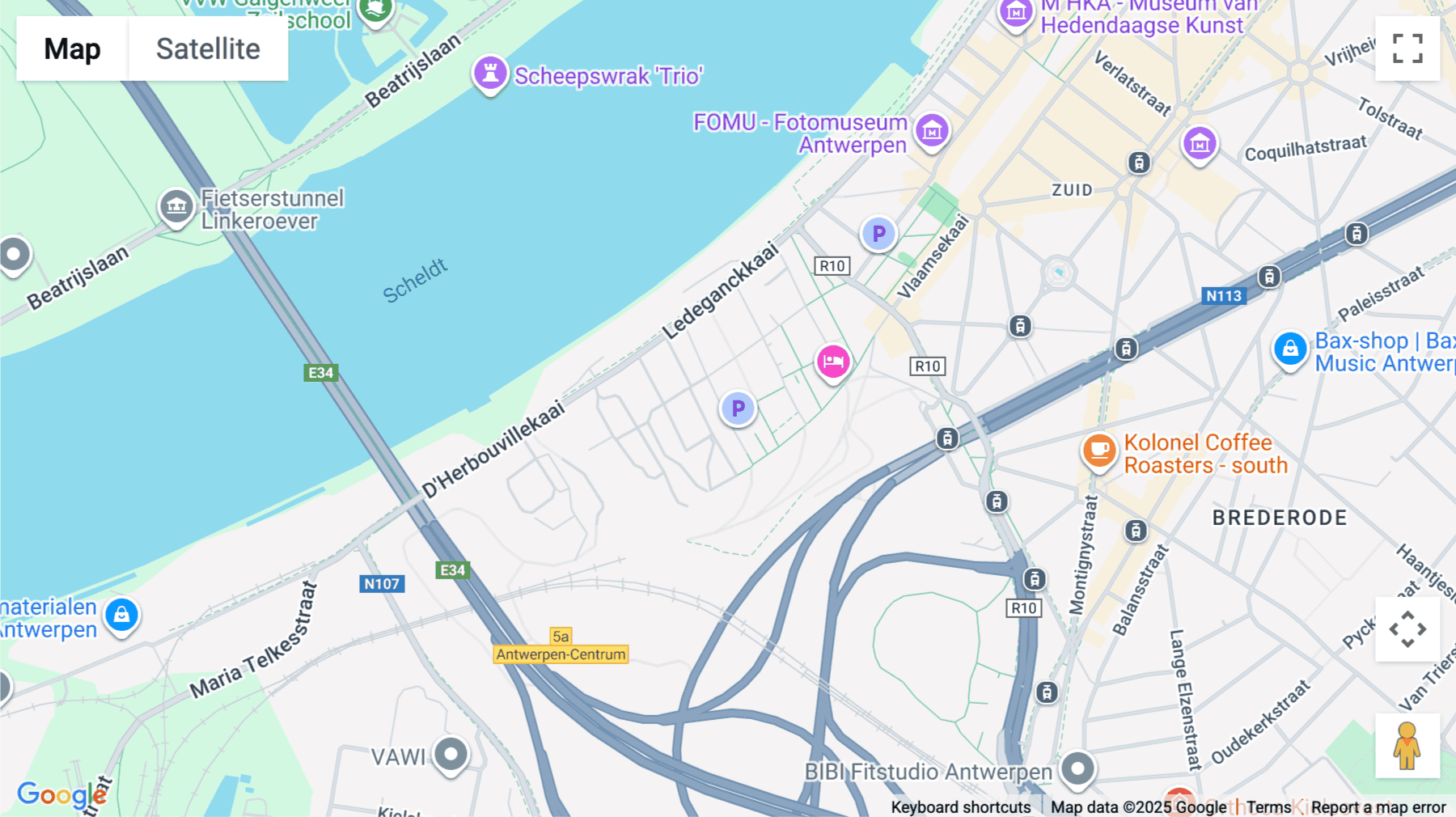 Click for interative map of Michel De Braeystraat 52, Antwerp