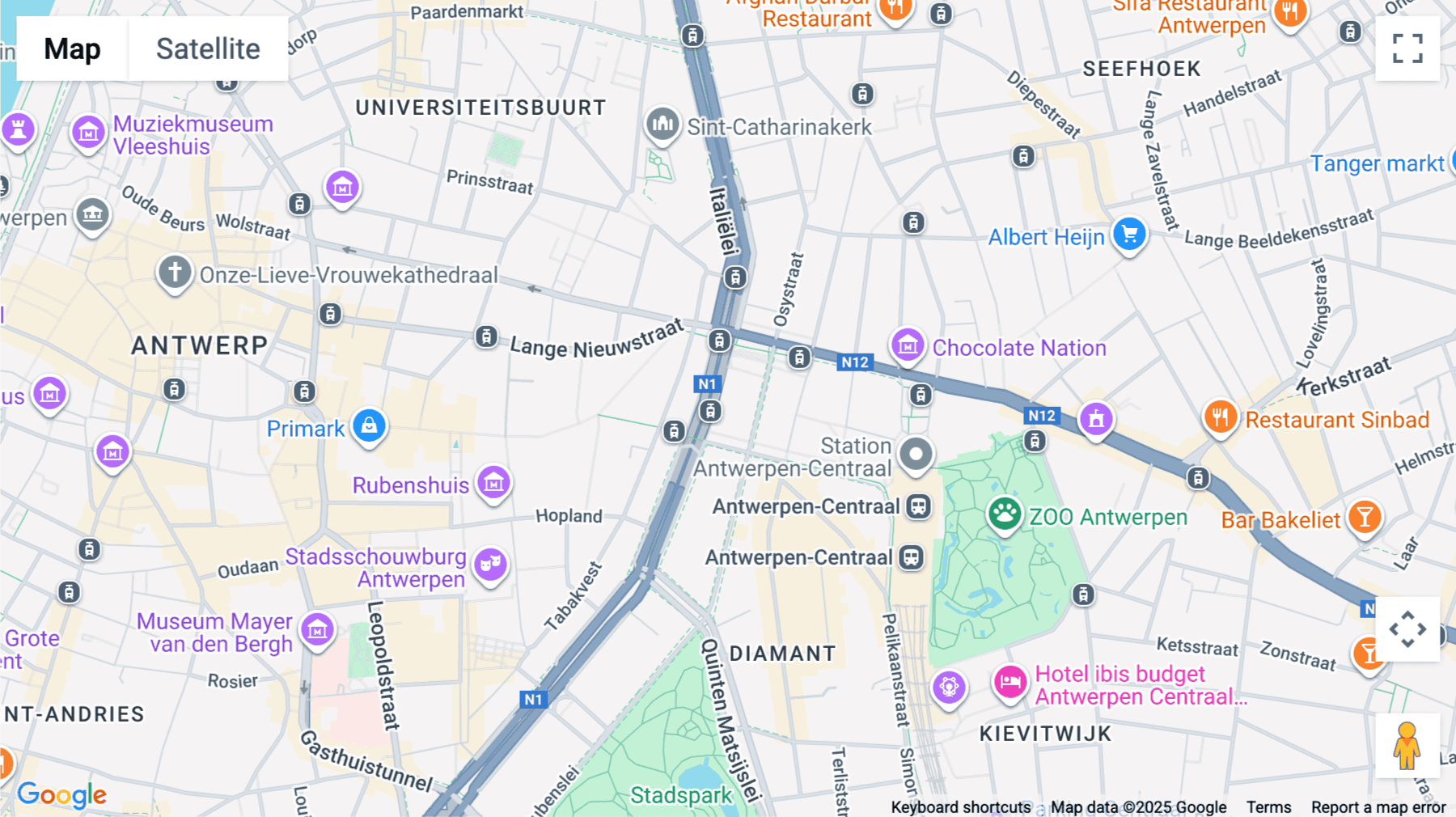 Click for interative map of Frankrijklei 5, Antwerp