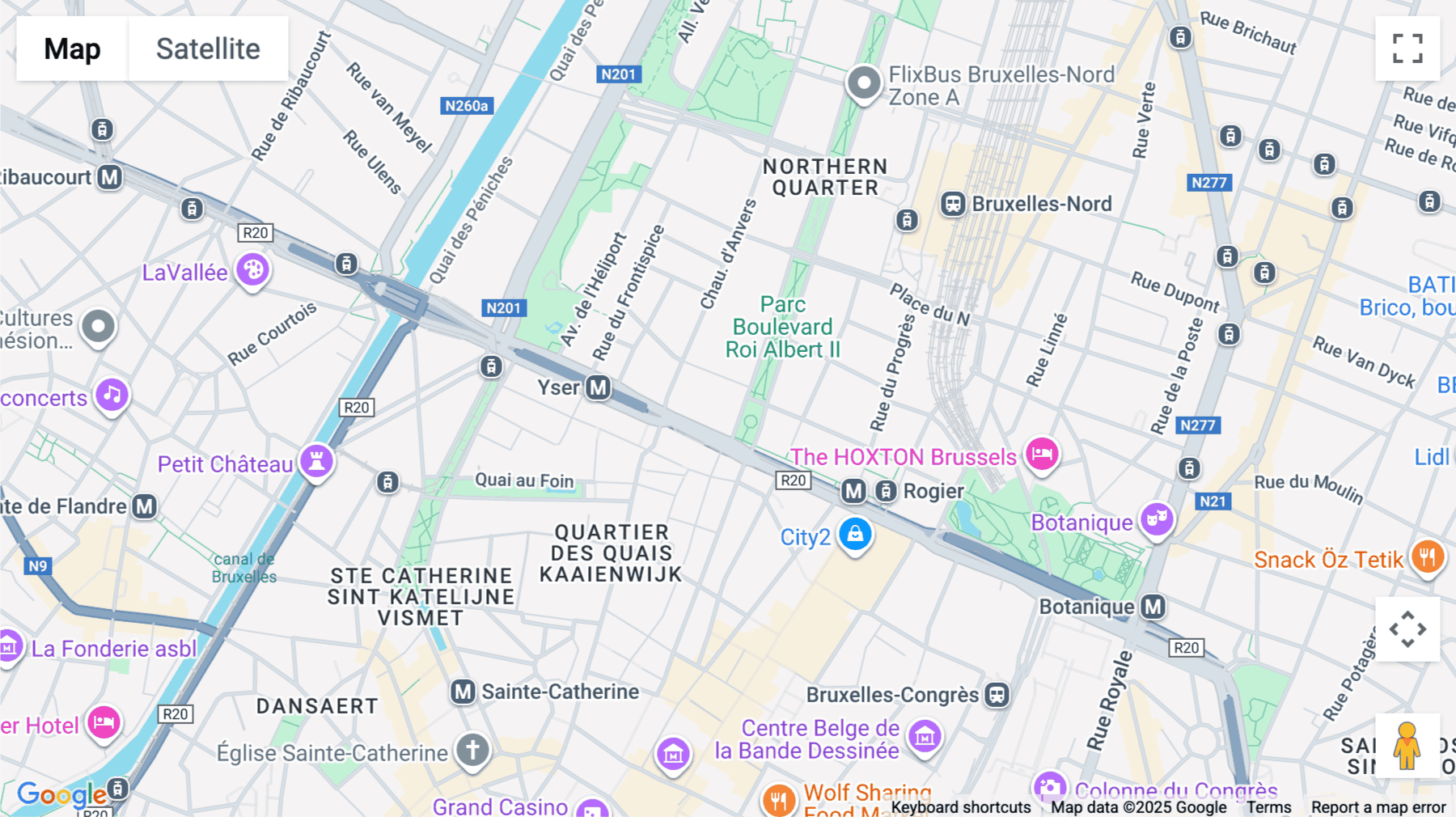 Click for interative map of Boulevard Roi Albert II 4, Brussels