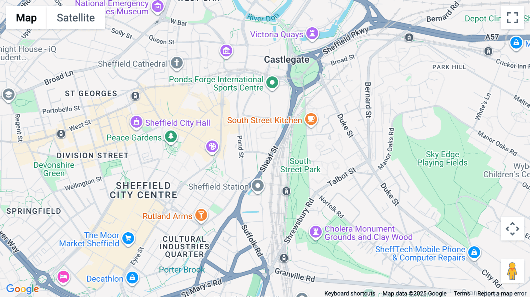 Click for interative map of Sheffield Digital Campus, 3 Concourse Way, Sheffield