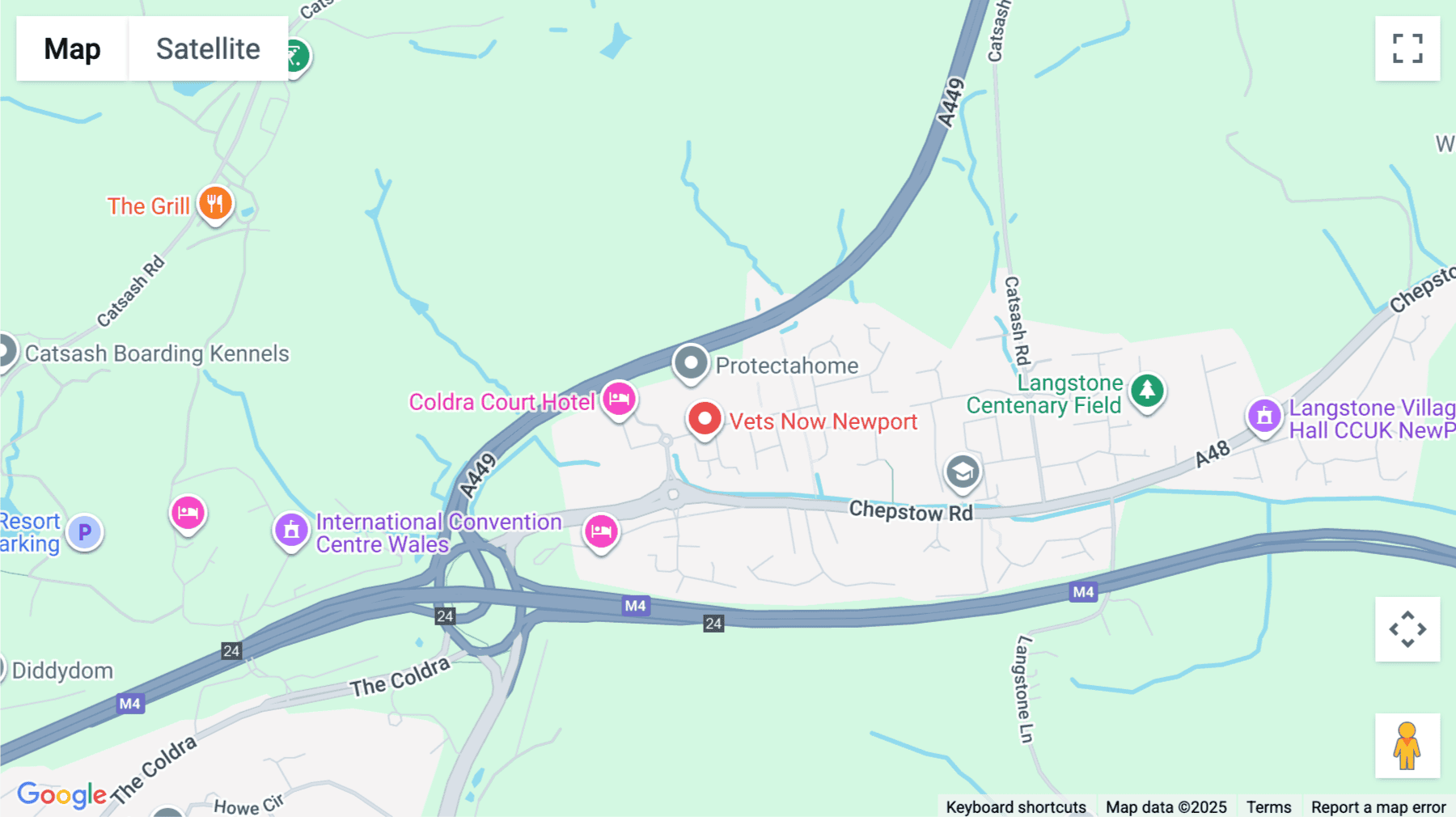 Click for interative map of Priory Drive, Galahad House, Newport (Gwent)