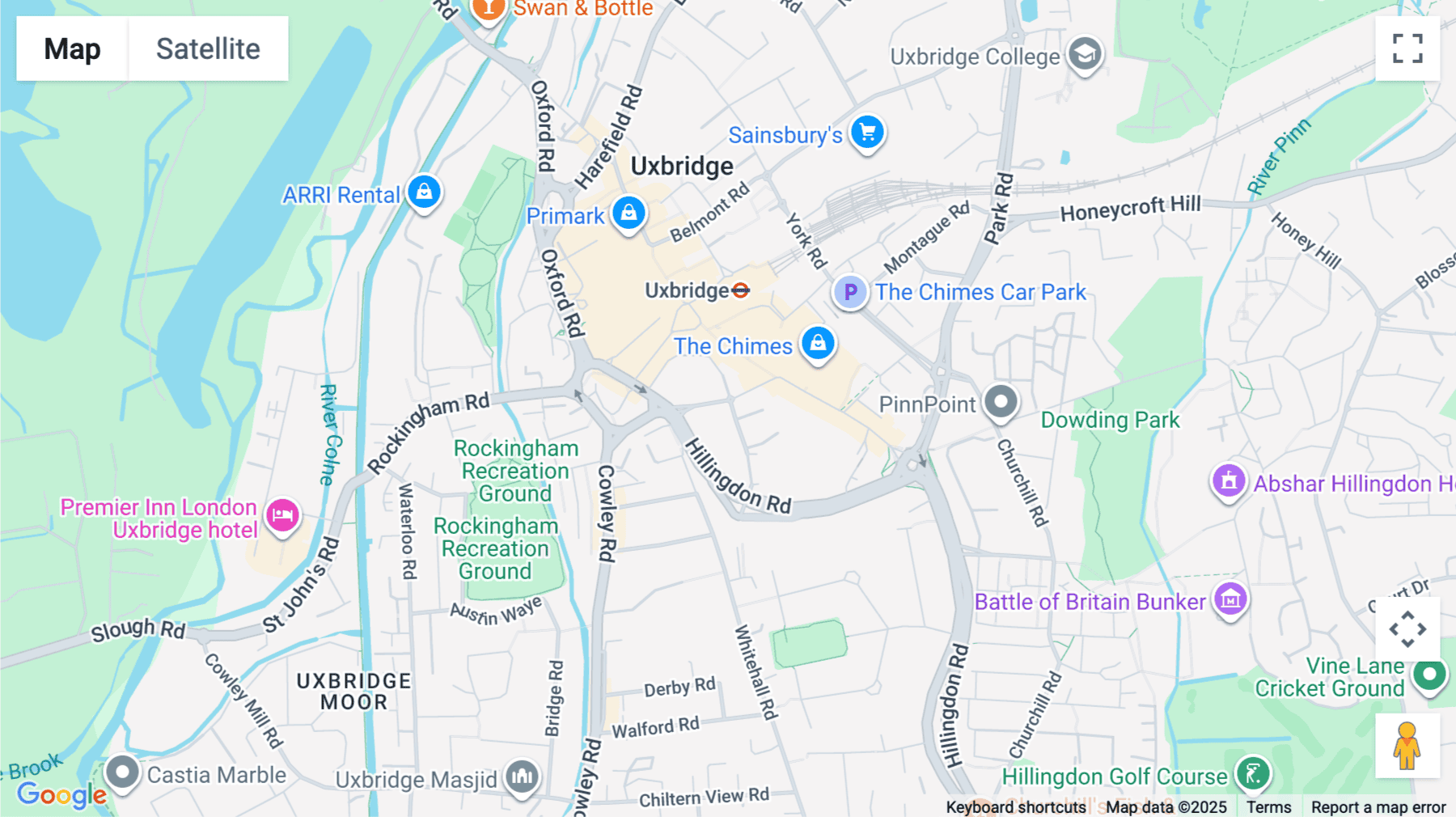 Click for interative map of Eagle Court, 9 Vine Road, Uxbridge
