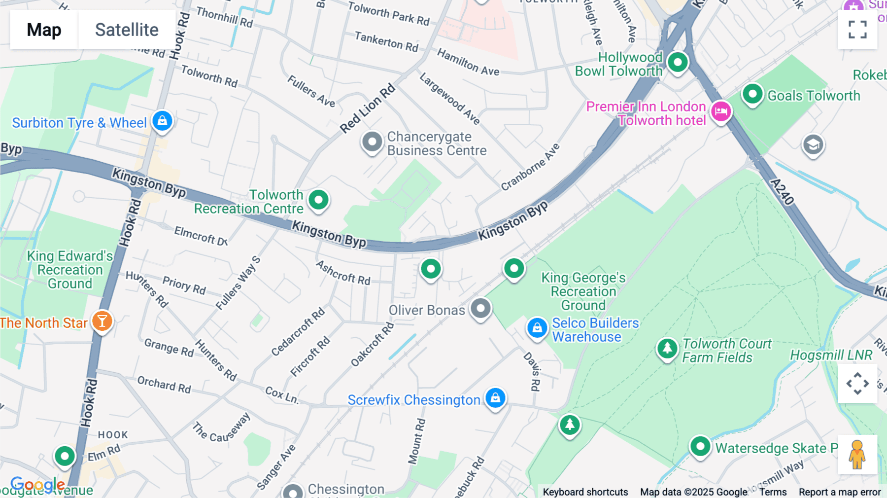 Click for interative map of Argent Court, Hook Rise South, Unit B, Surbiton