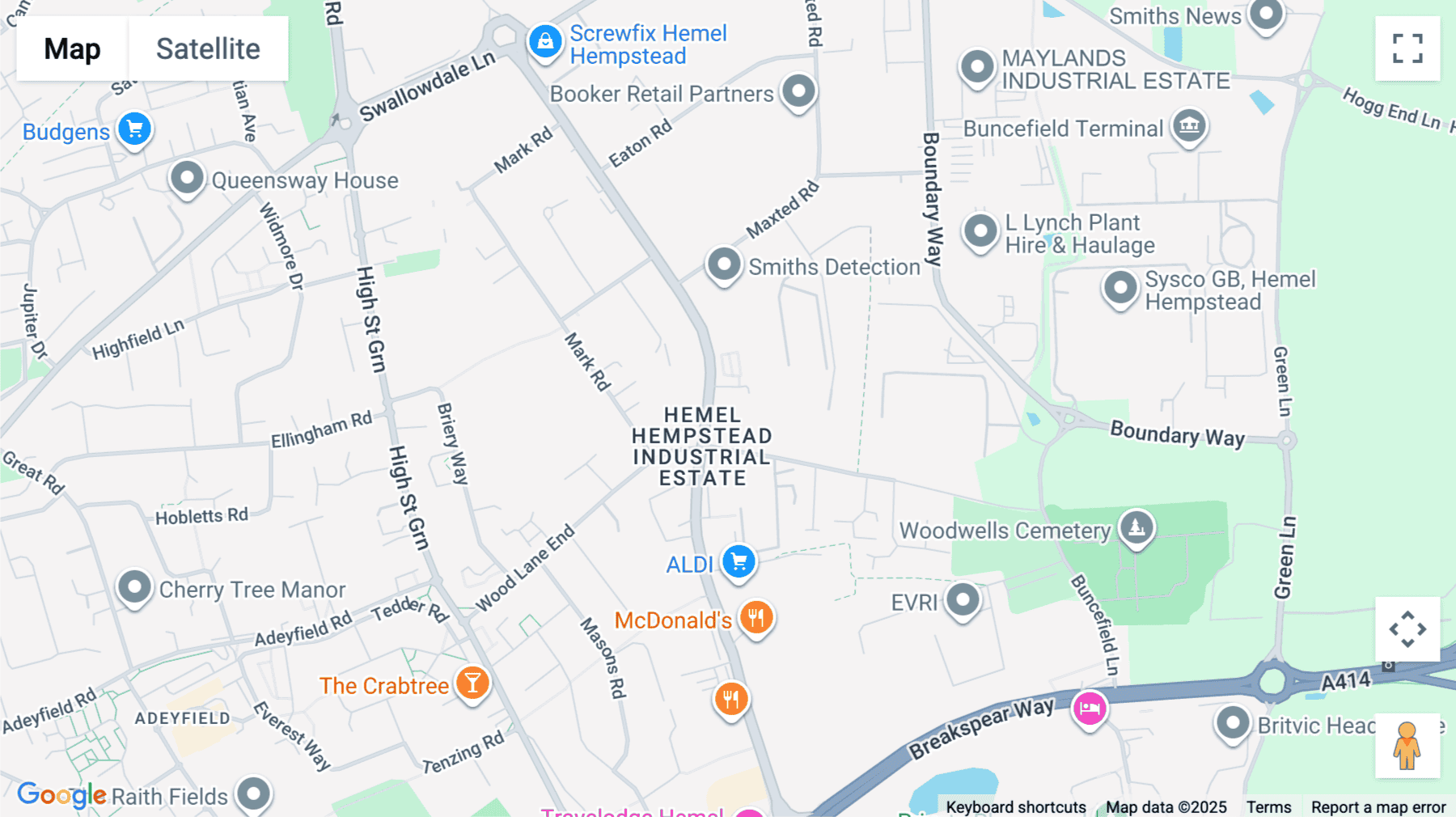 Click for interative map of The Maylands Building, Hemel Hempstead