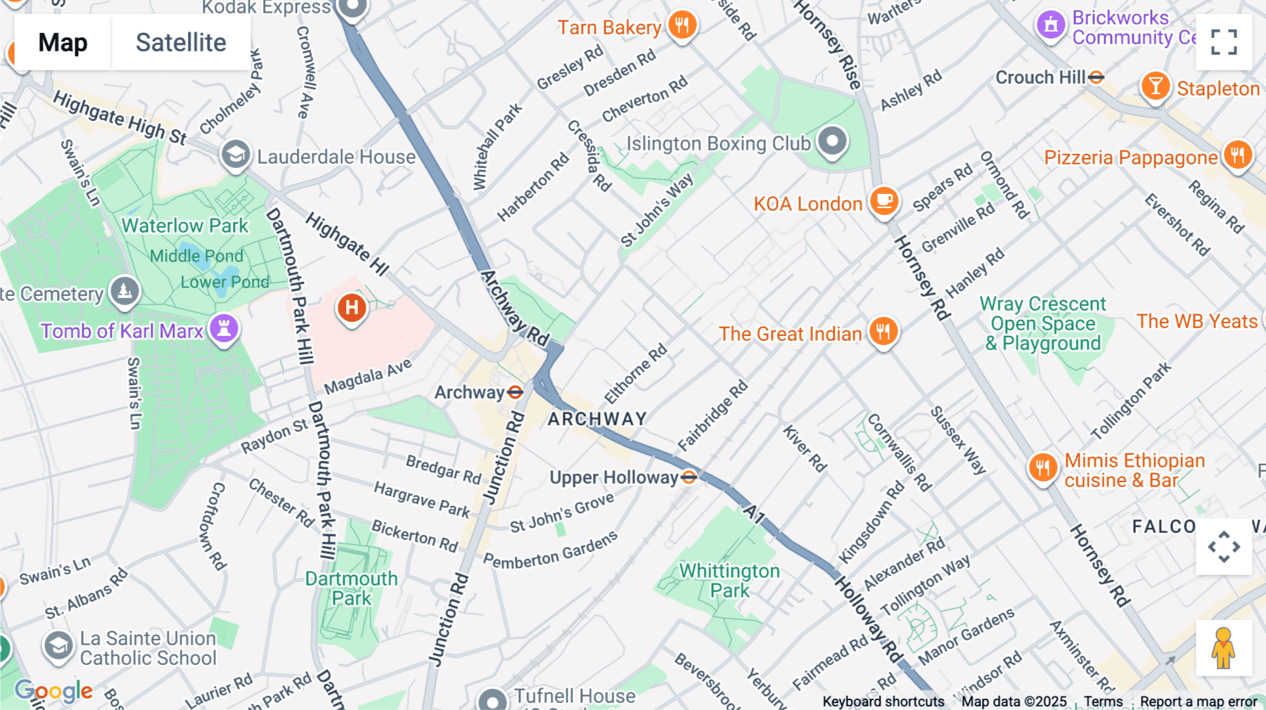 Click for interative map of 9-15 Elthorne Road, Unit 2c, London