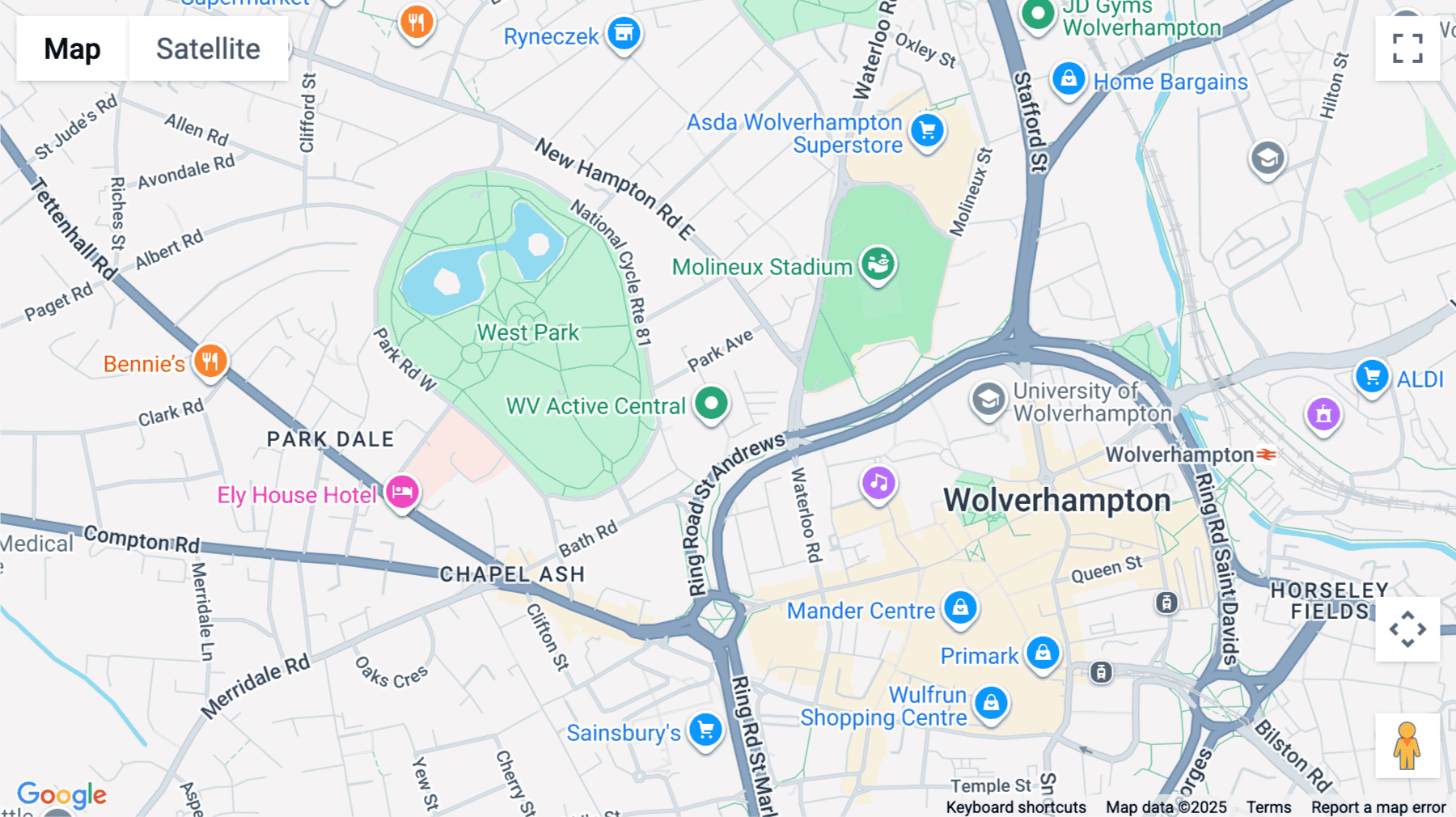 Click for interative map of Regent House, Bath Avenue, Wolverhampton