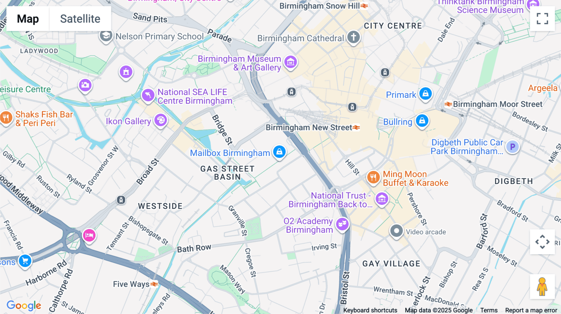 Click for interative map of Mailbox (Birmingham) Limited, 7 Commercial Street, Birmingham