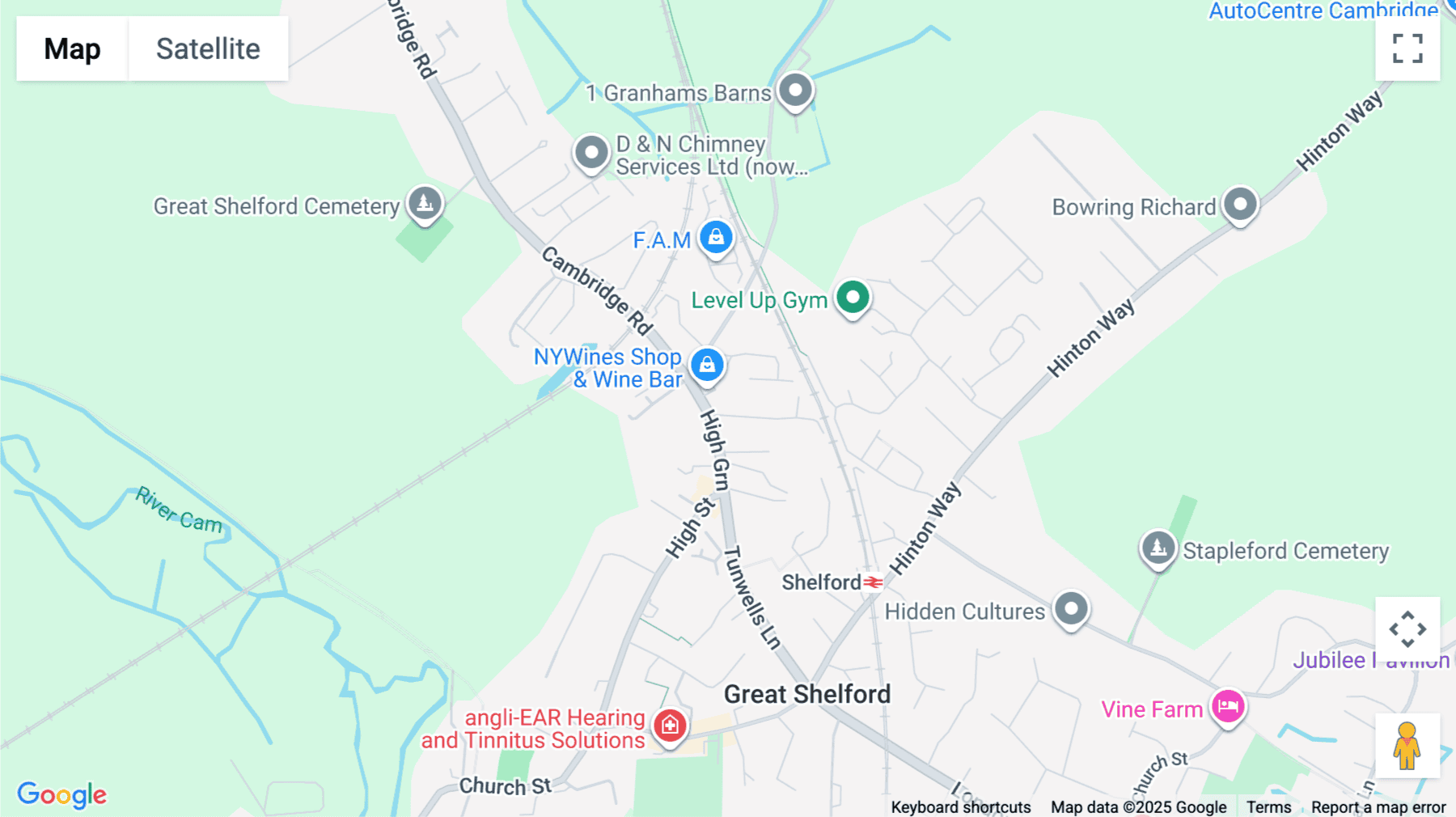 Click for interative map of The Studio High, Maris Green, Great Shelford, Cambridge