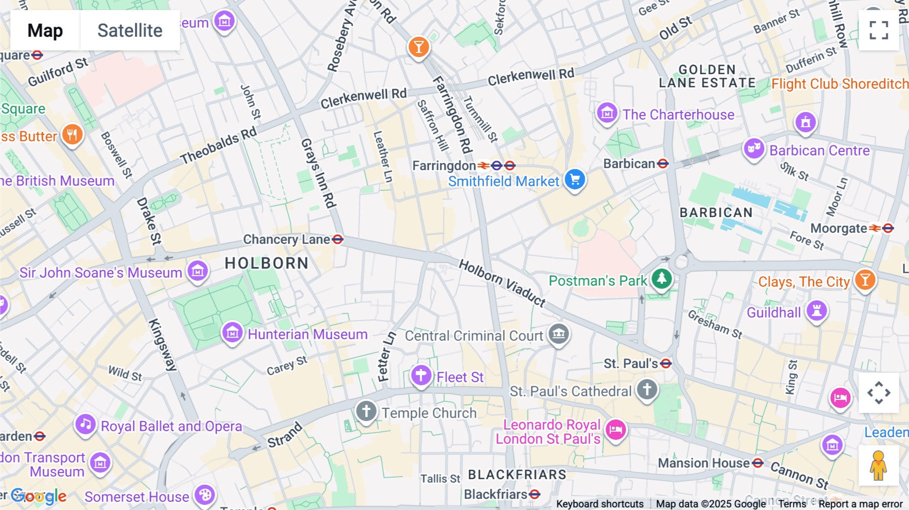 Click for interative map of 40 Holborn Viaduct, London