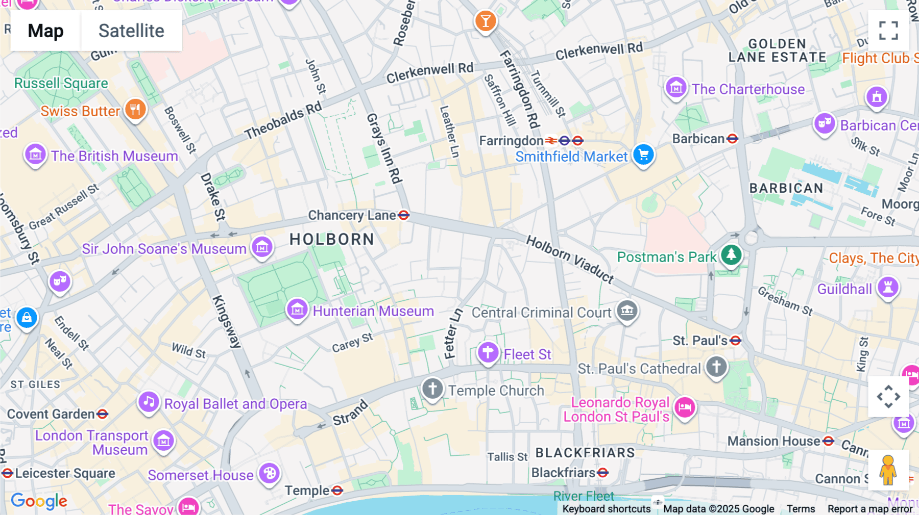 Click for interative map of Fetter Yard, 86 Fetter Ln, London