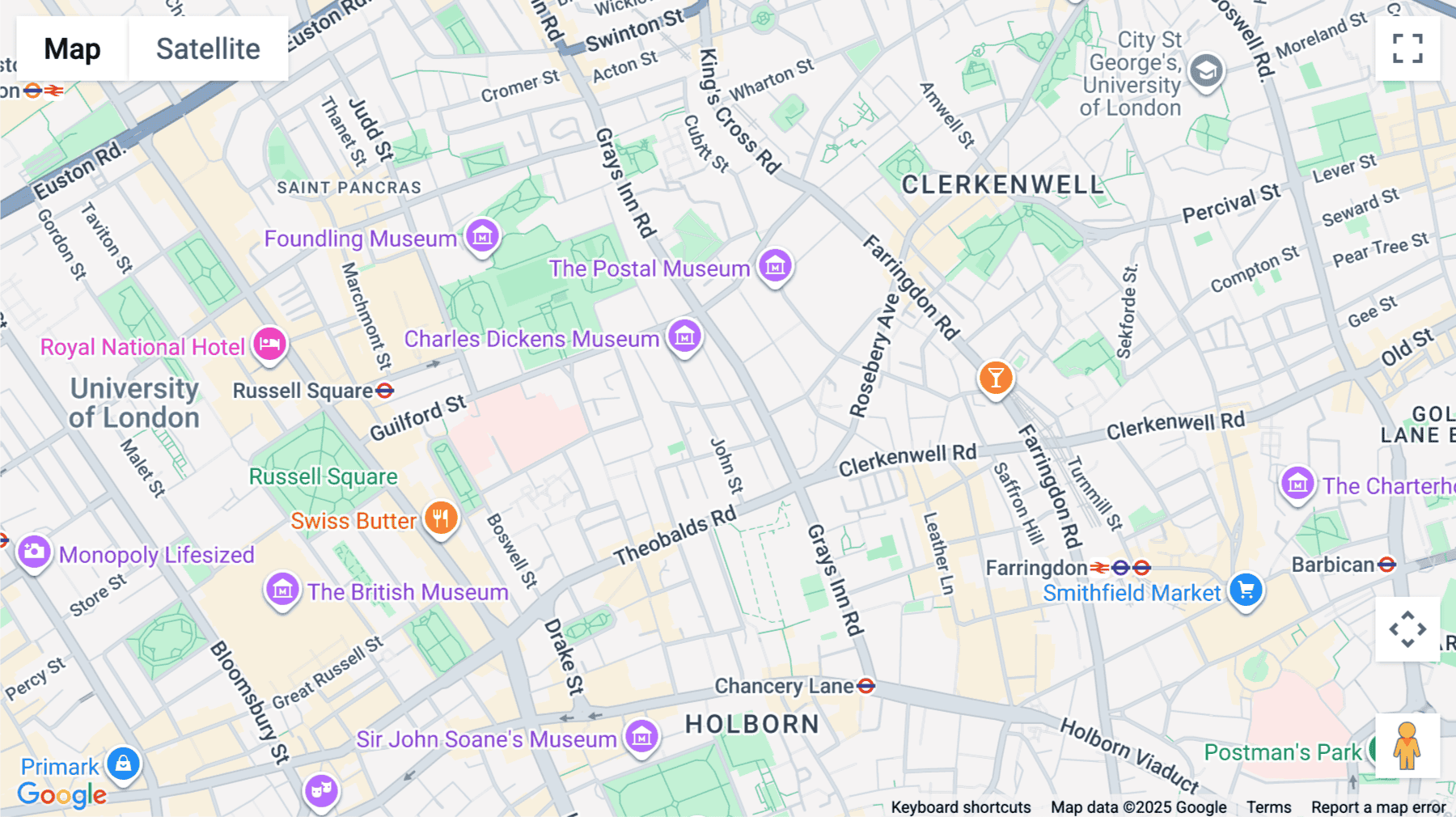 Click for interative map of 12 Roger Street, London