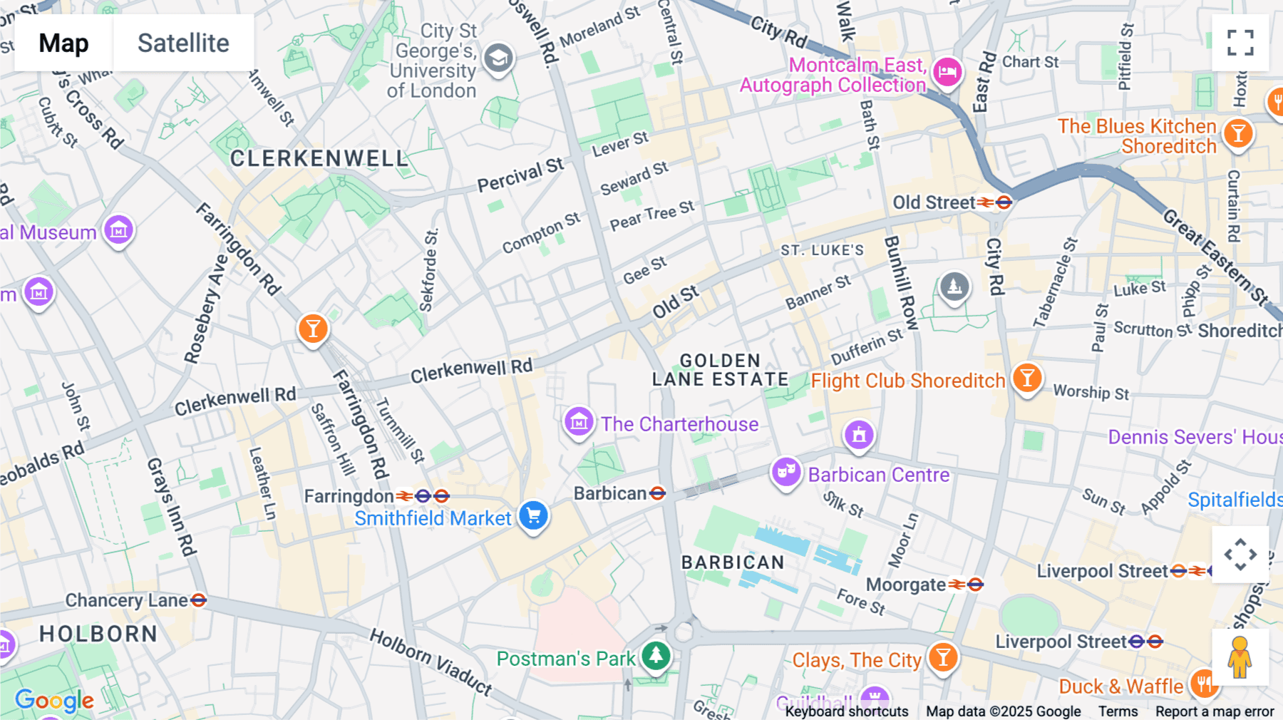 Click for interative map of 27 Goswell Road, London