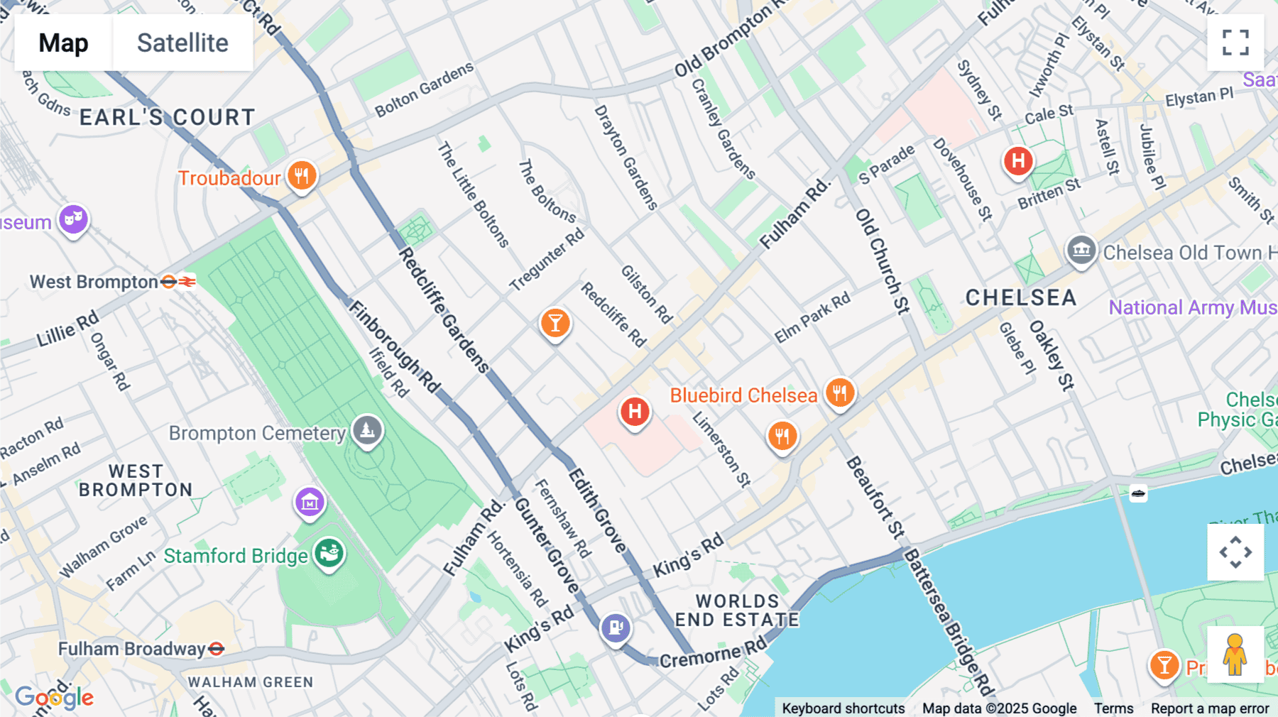 Click for interative map of 3rd Floor, 208 Fulham Road, London