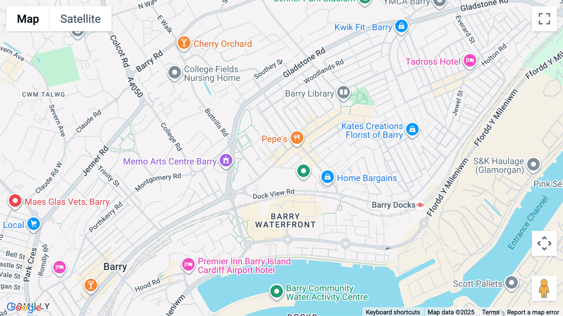 Click for interative map of 2, 10 Holton Road, Barry