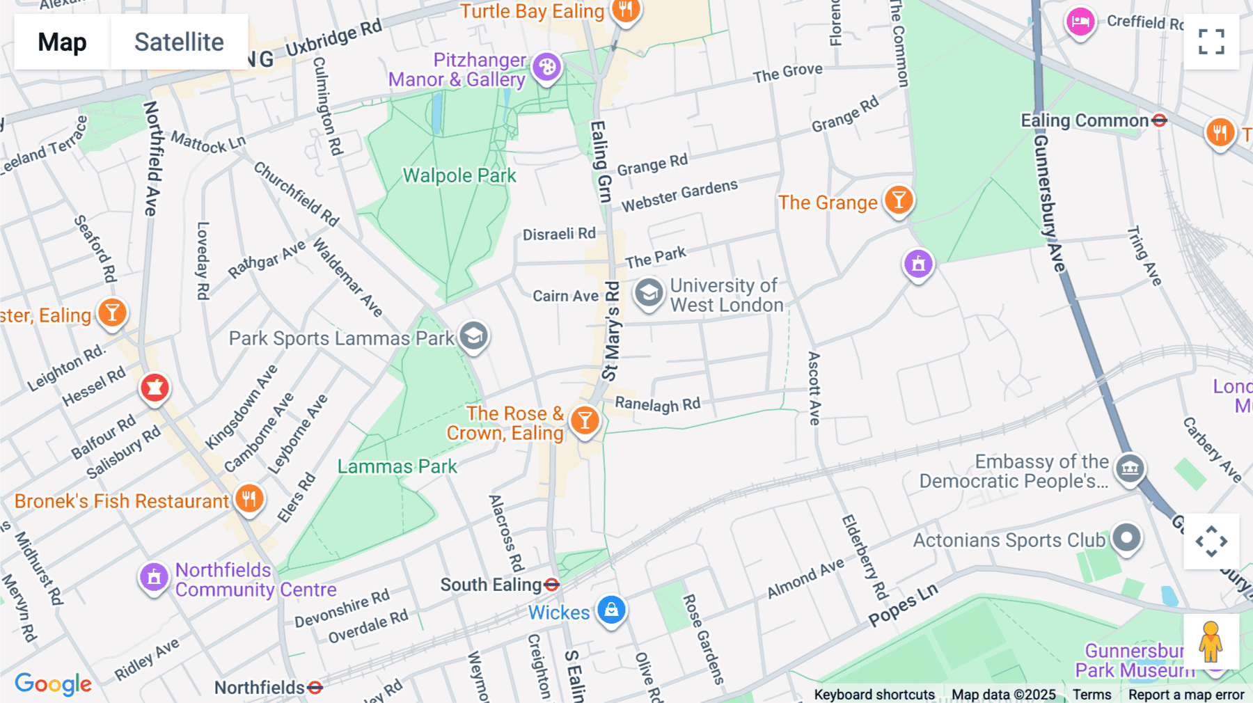 Click for interative map of 45 St Marys Road, London