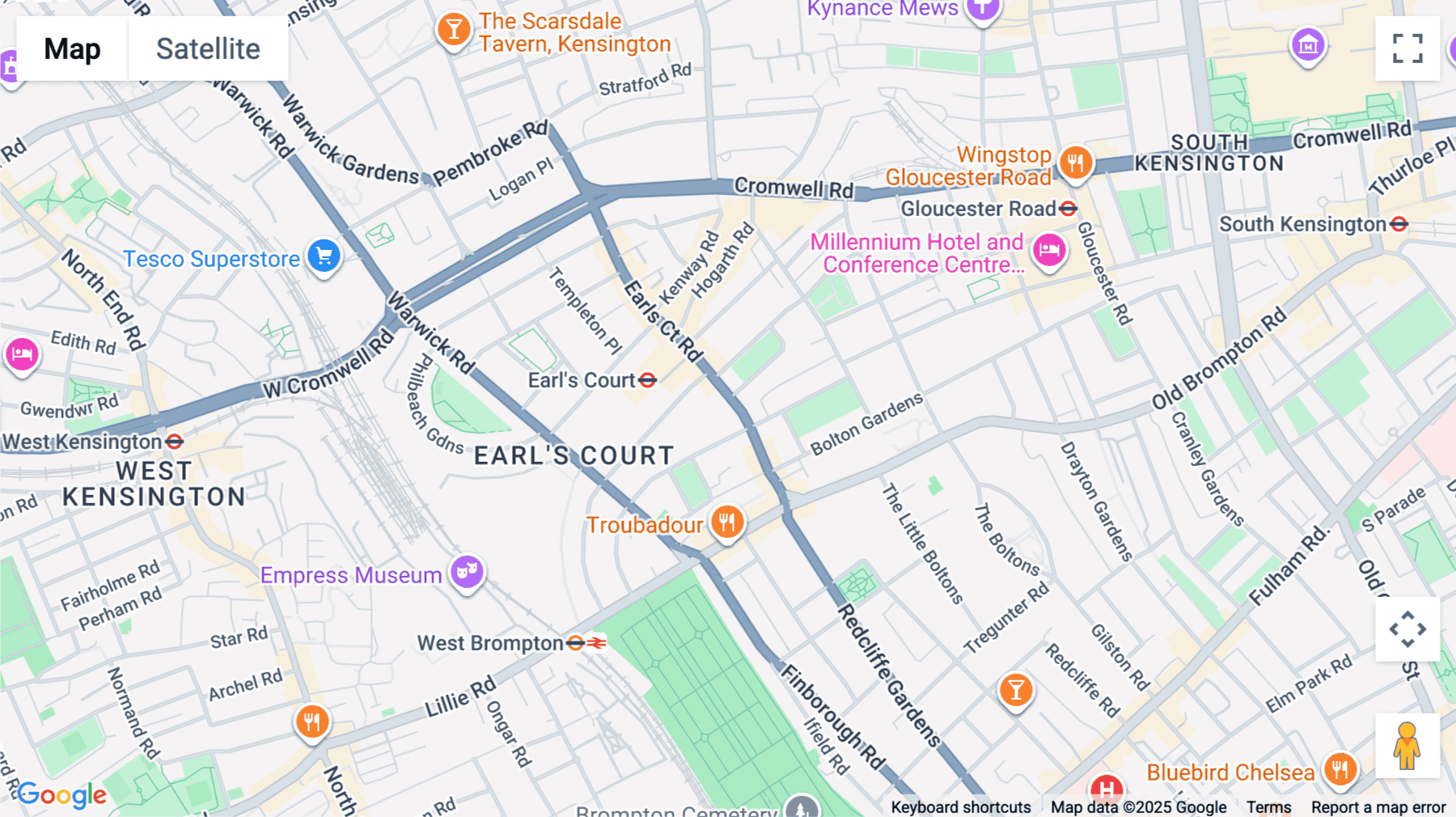Click for interative map of 282 Earls Court Road, Earls Court, London