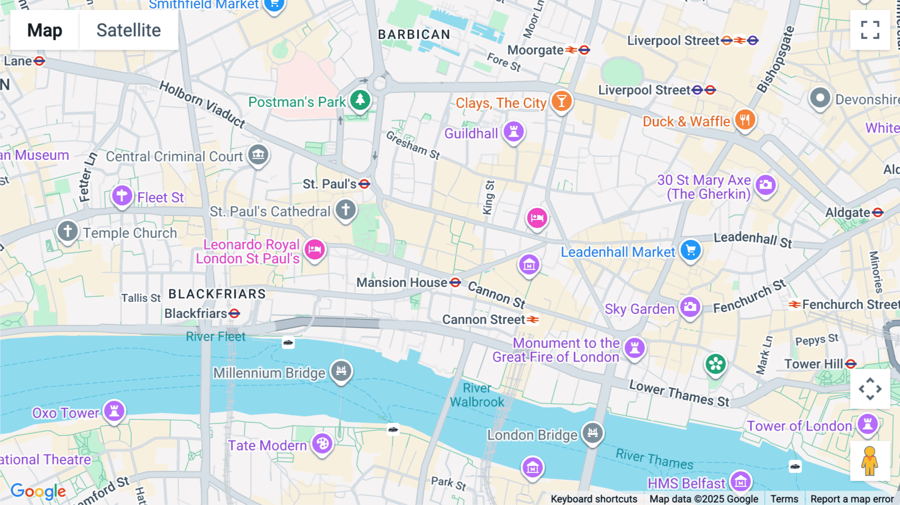 Click for interative map of 73 Watling Street, London